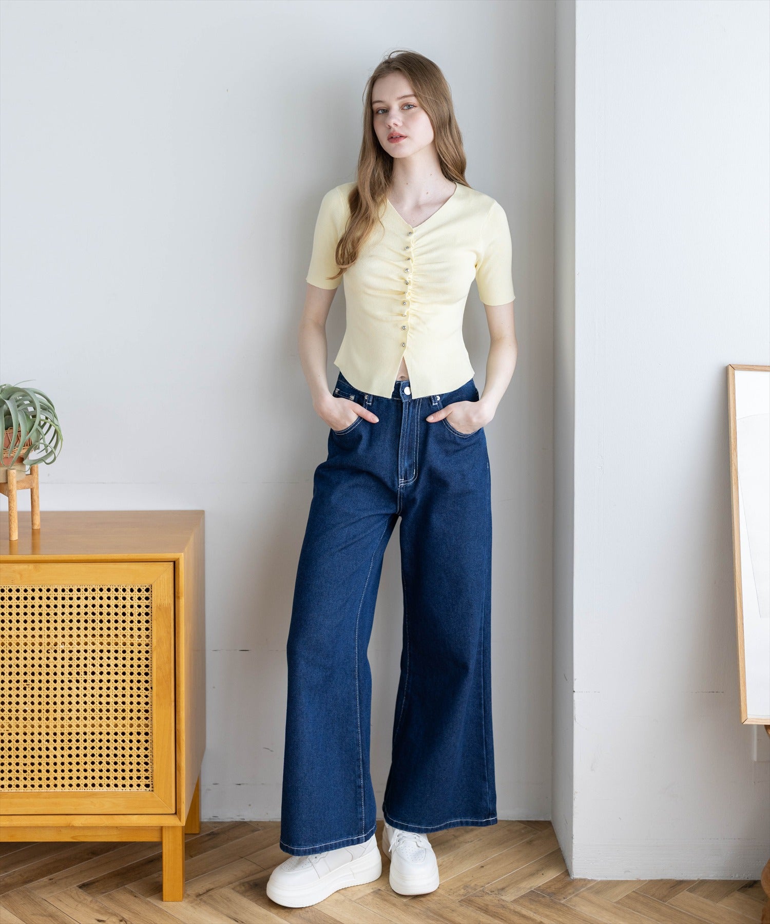 175cm/クリームイエロー着用