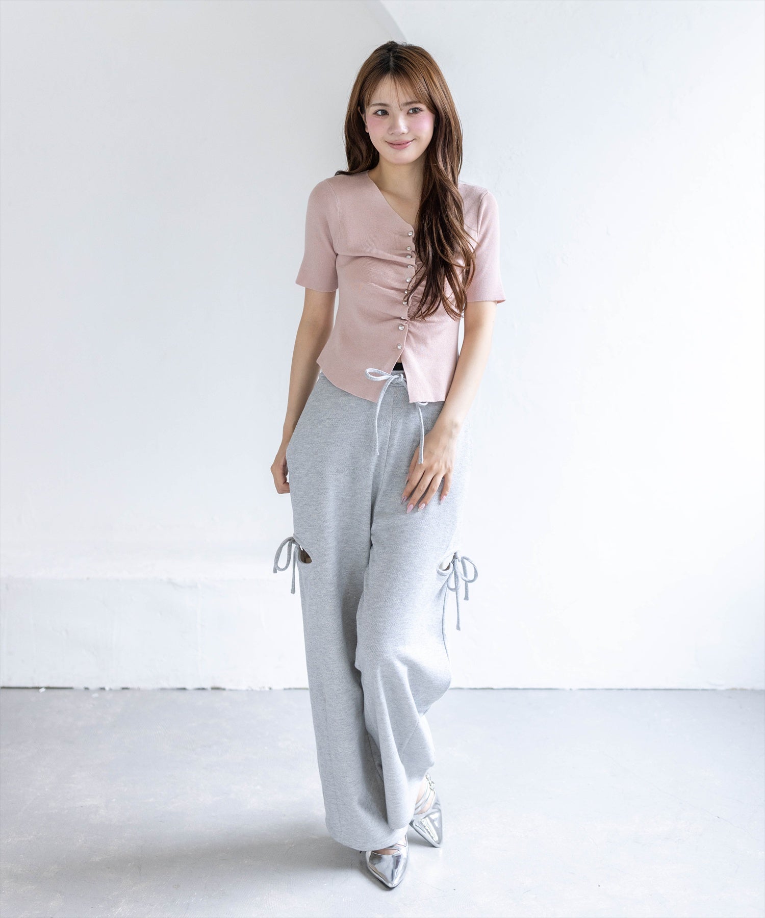 161cm/ピンクベージュ着用