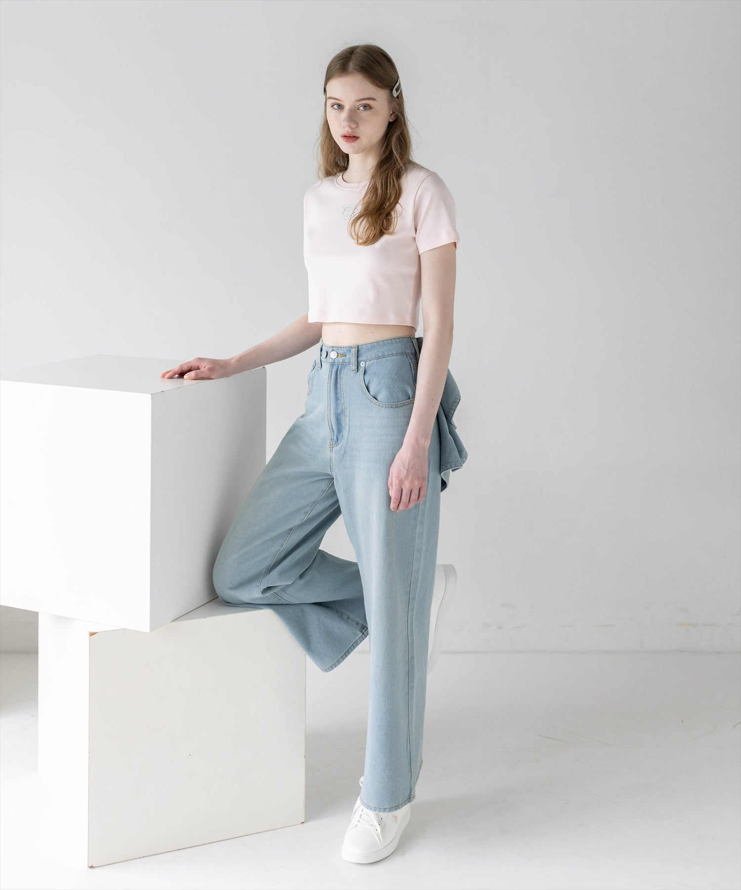 clear≪新作≫バックリボンワイドデニムパンツ[CL9897] | レディース