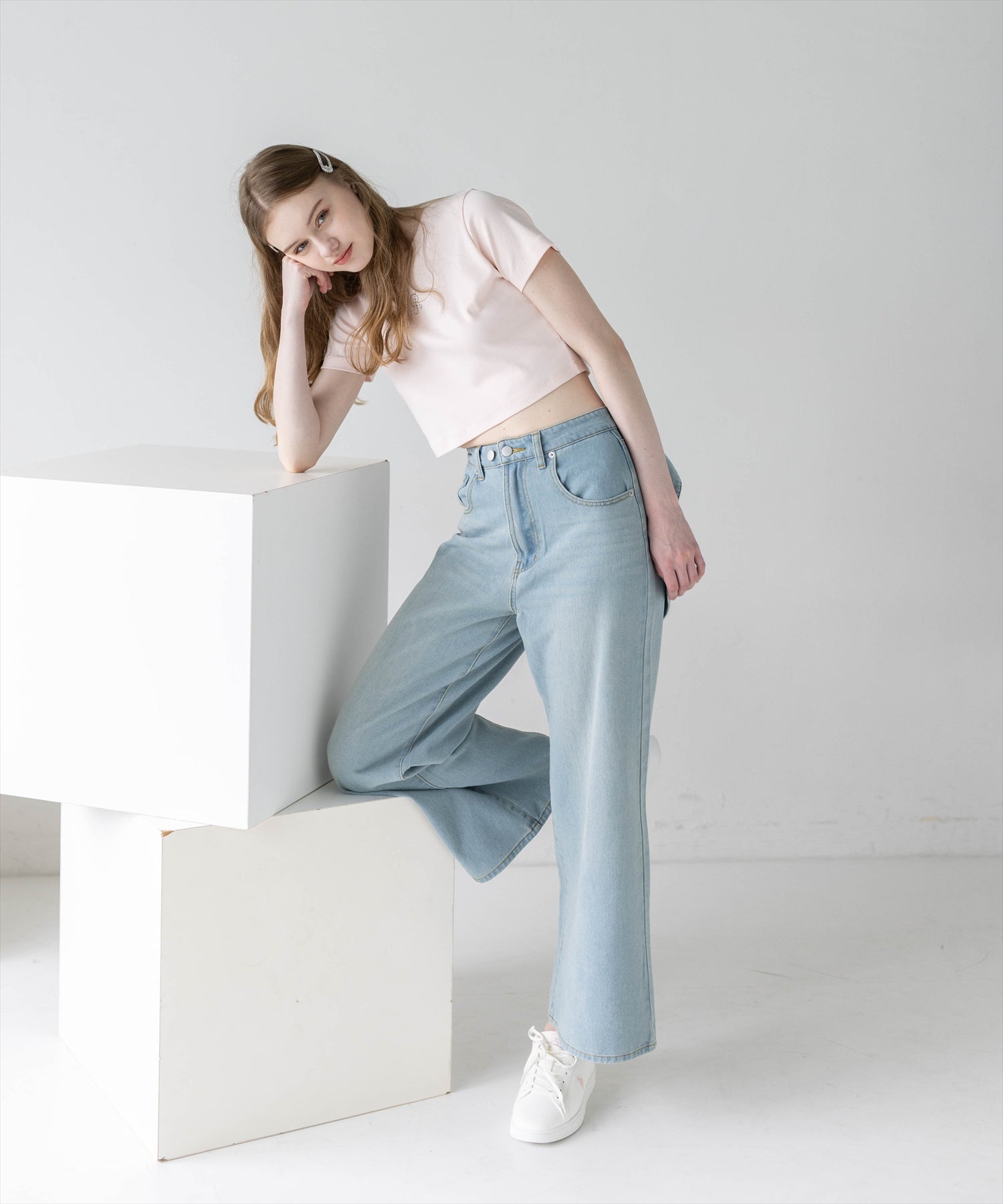 clear≪新作≫バックリボンワイドデニムパンツ[CL9897] | レディース
