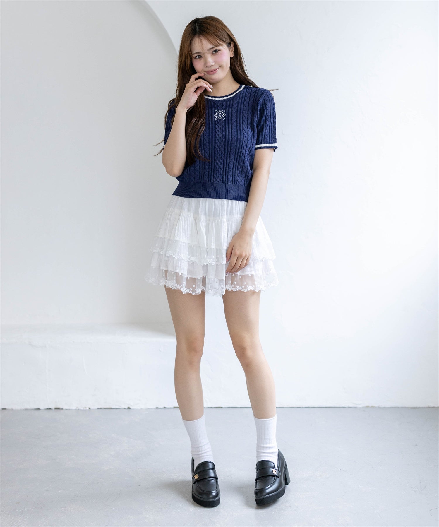 161cm/ネイビー着用