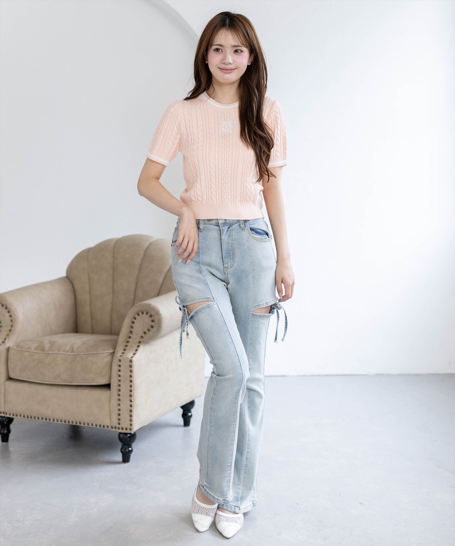 161cm/ピンク着用