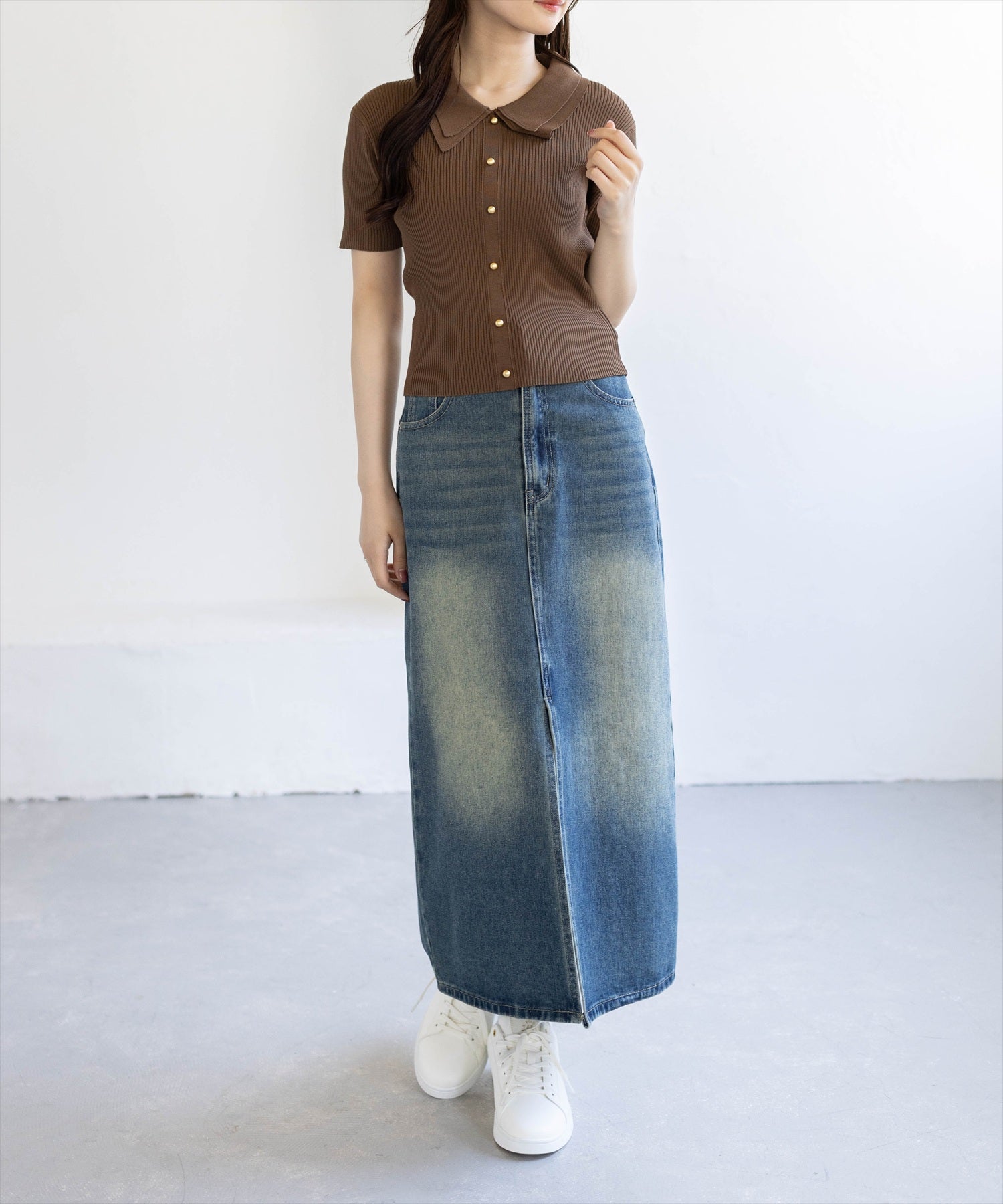 162cm/ブラウン着用