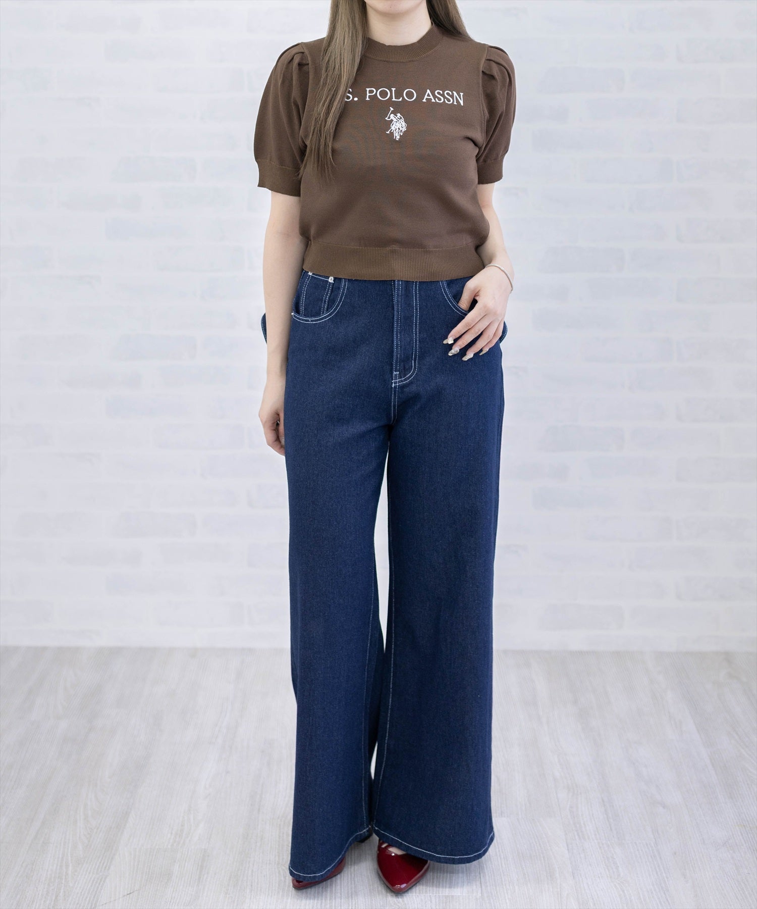 160cm/ブラウン着用