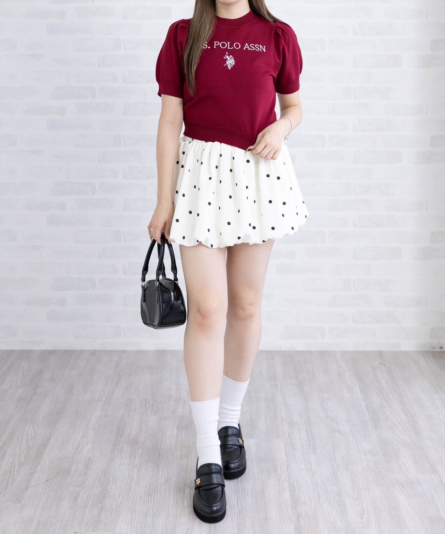 160cm/ボルドー着用