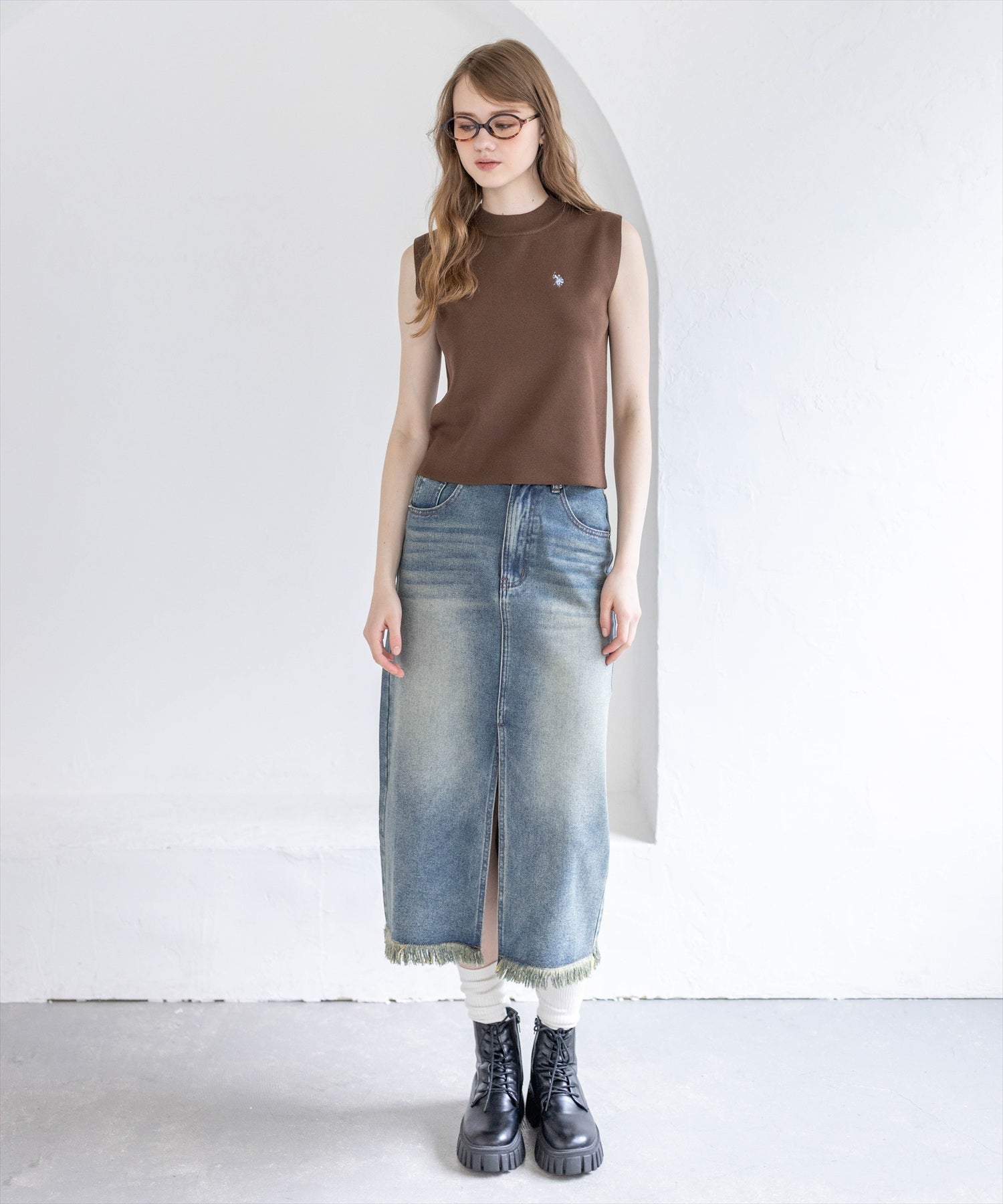 175cm/ブラウン着用