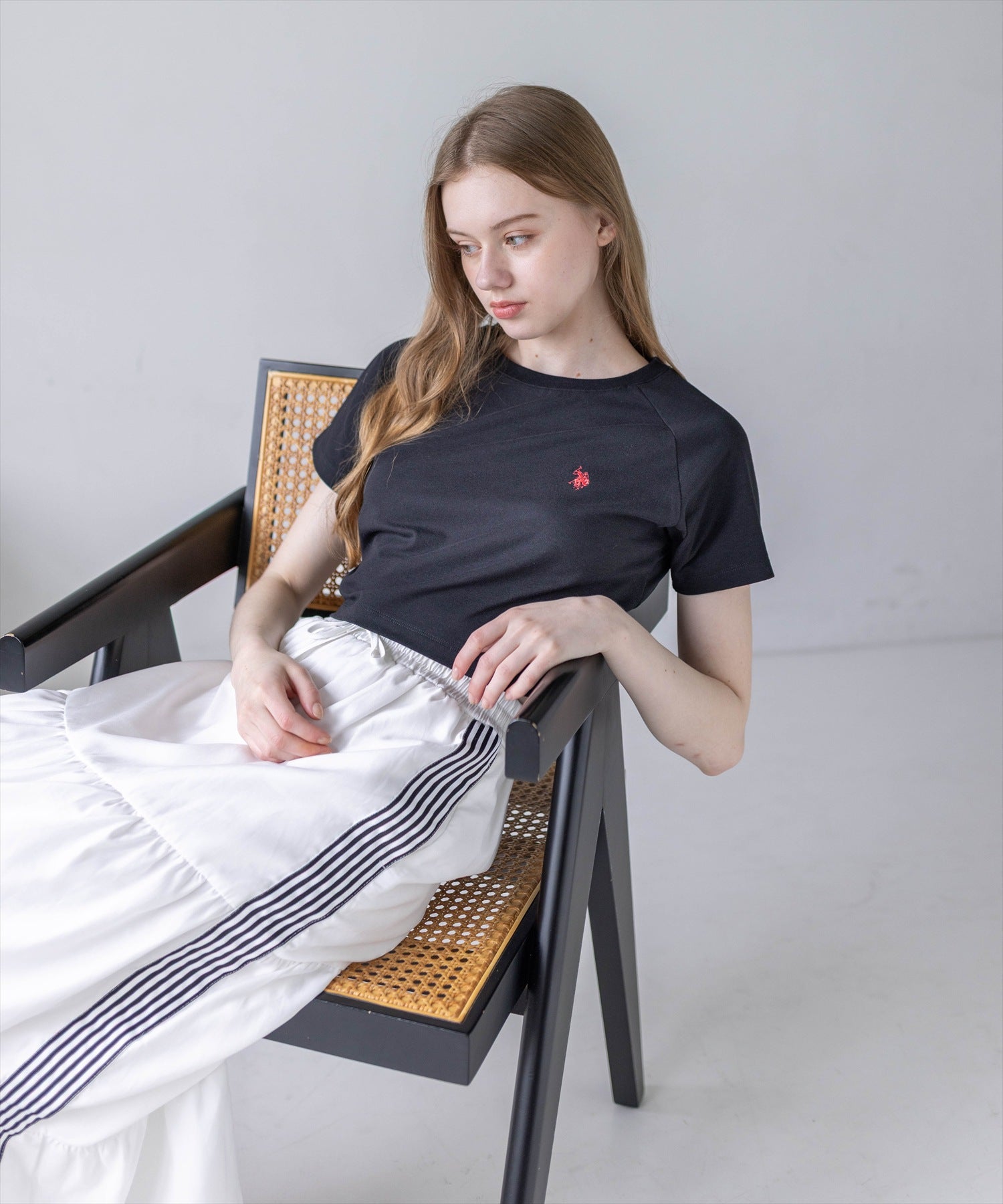 U.S. POLO ASSN. チビT レディース｜ワンポイント刺繍コンパクトT