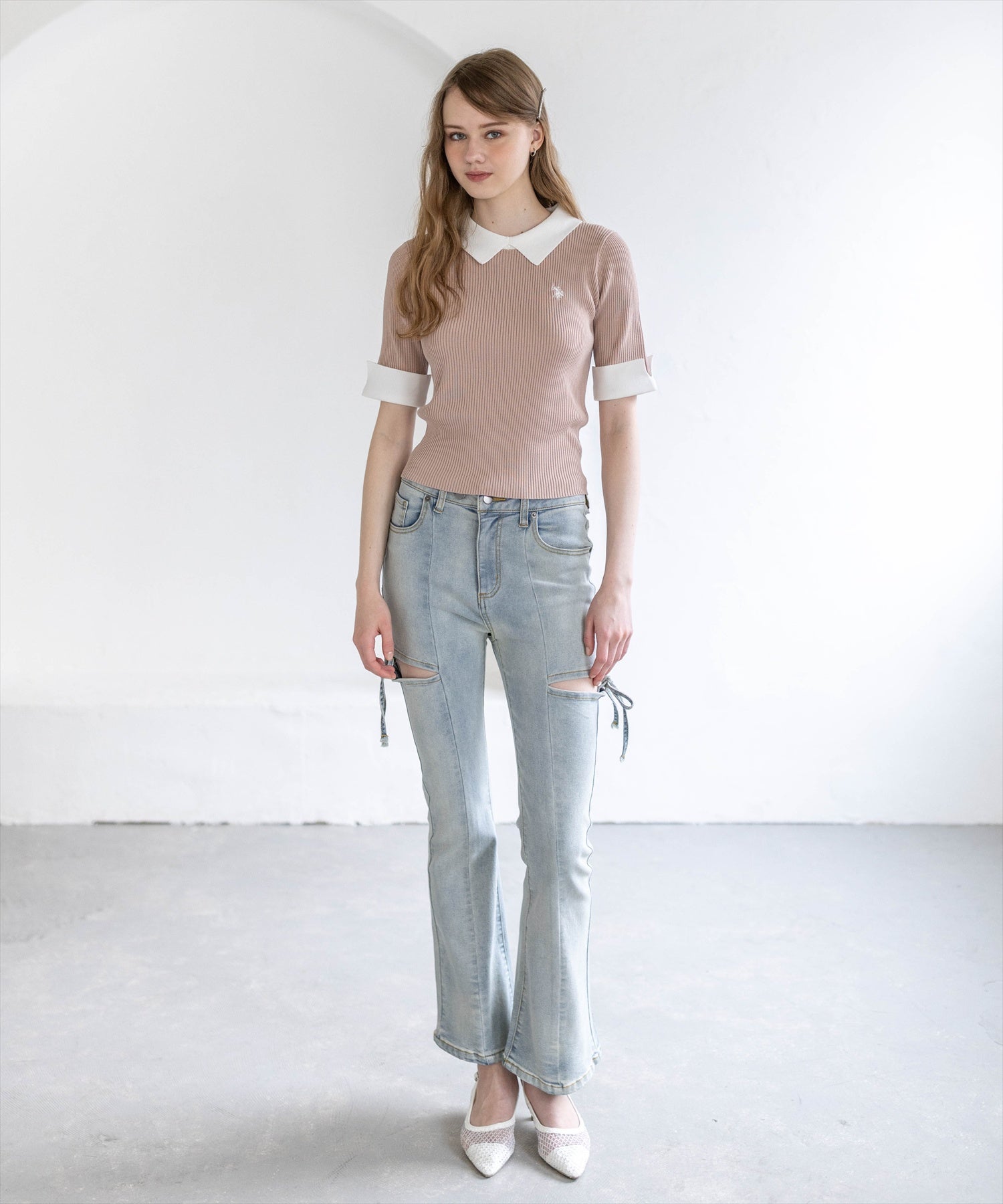 175cm/ピンクベージュ着用