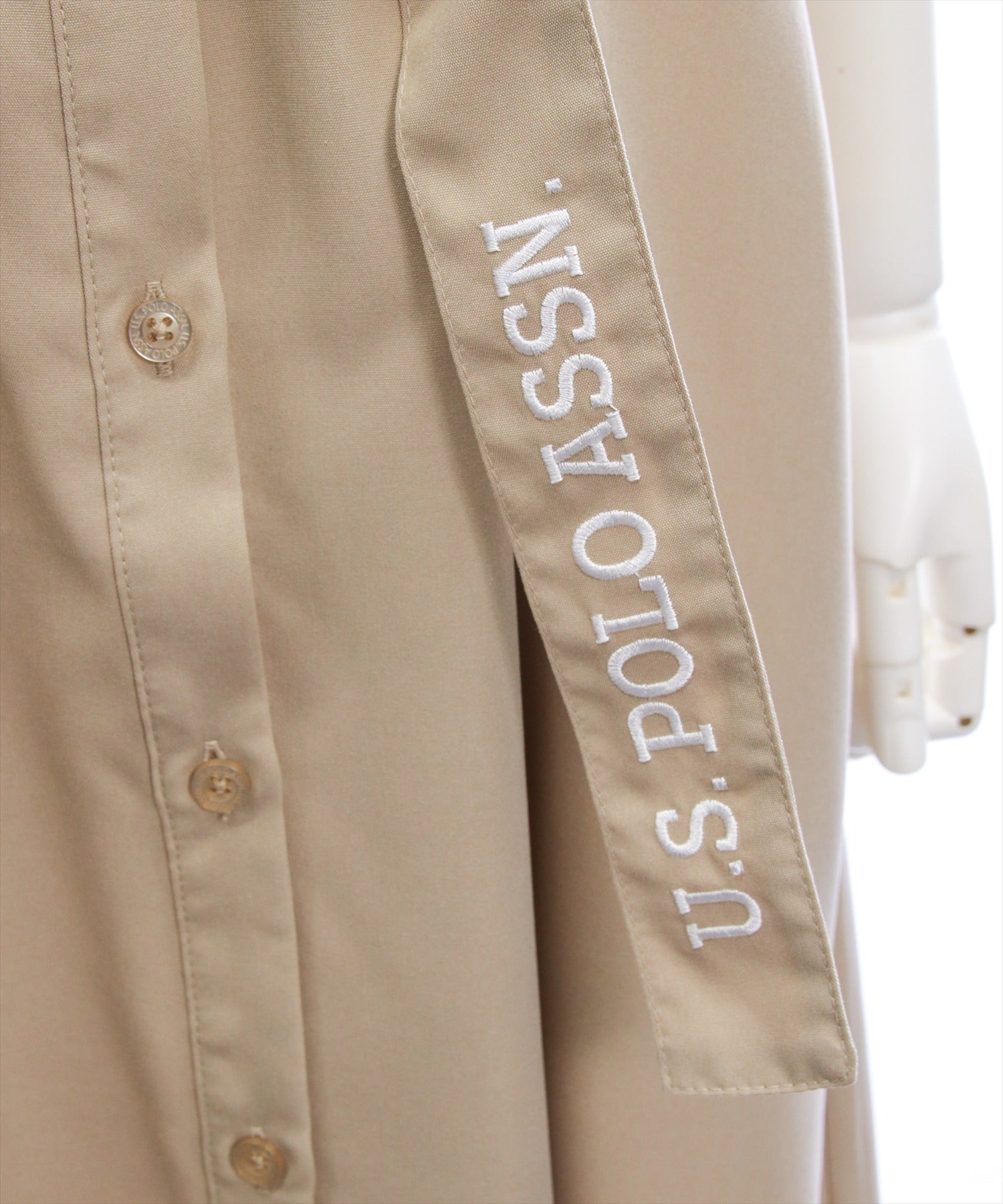 U.S. POLO ASSN. ウエストベルトシャツワンピース レディース | clear