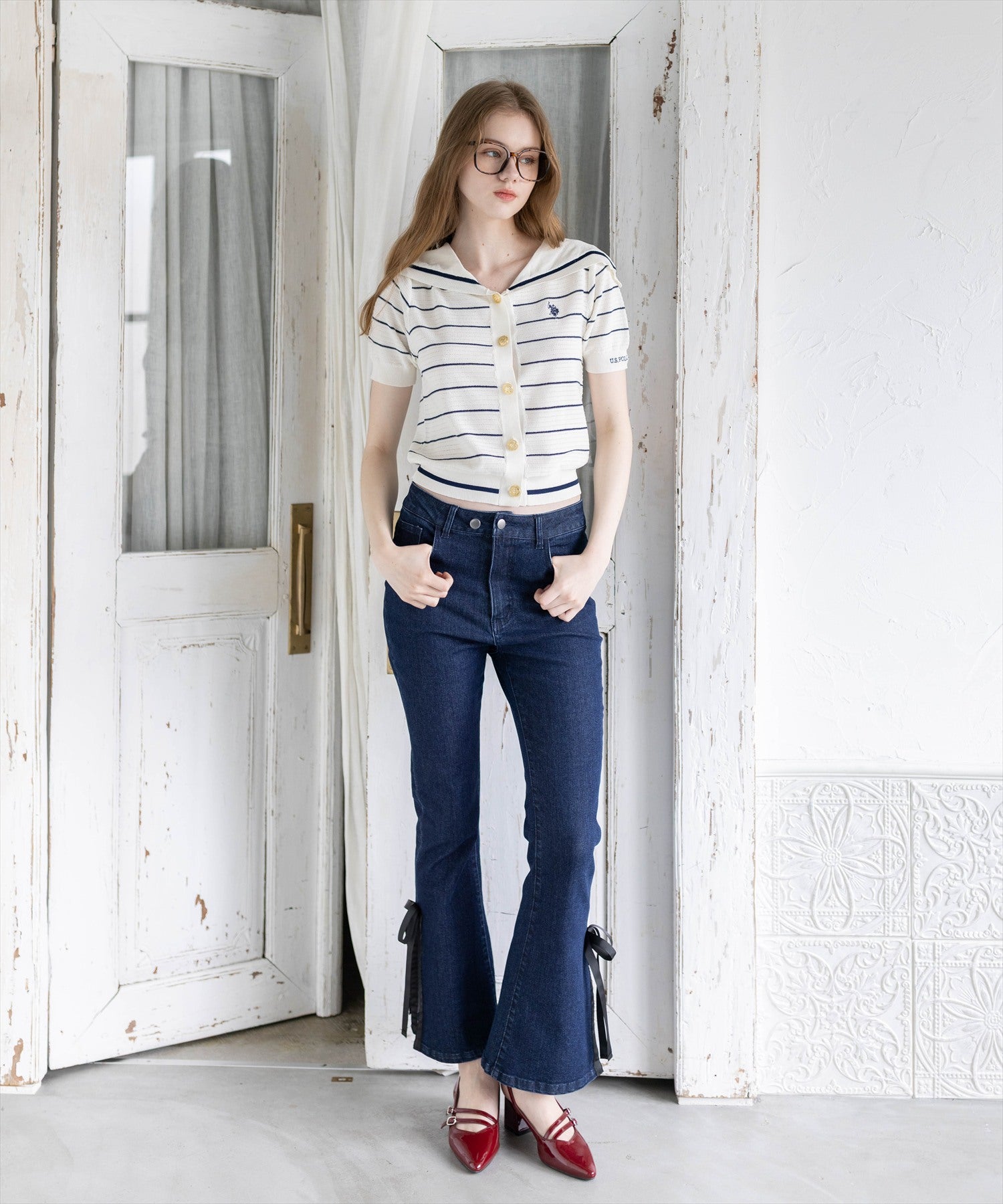 175cm/オフホワイト着用