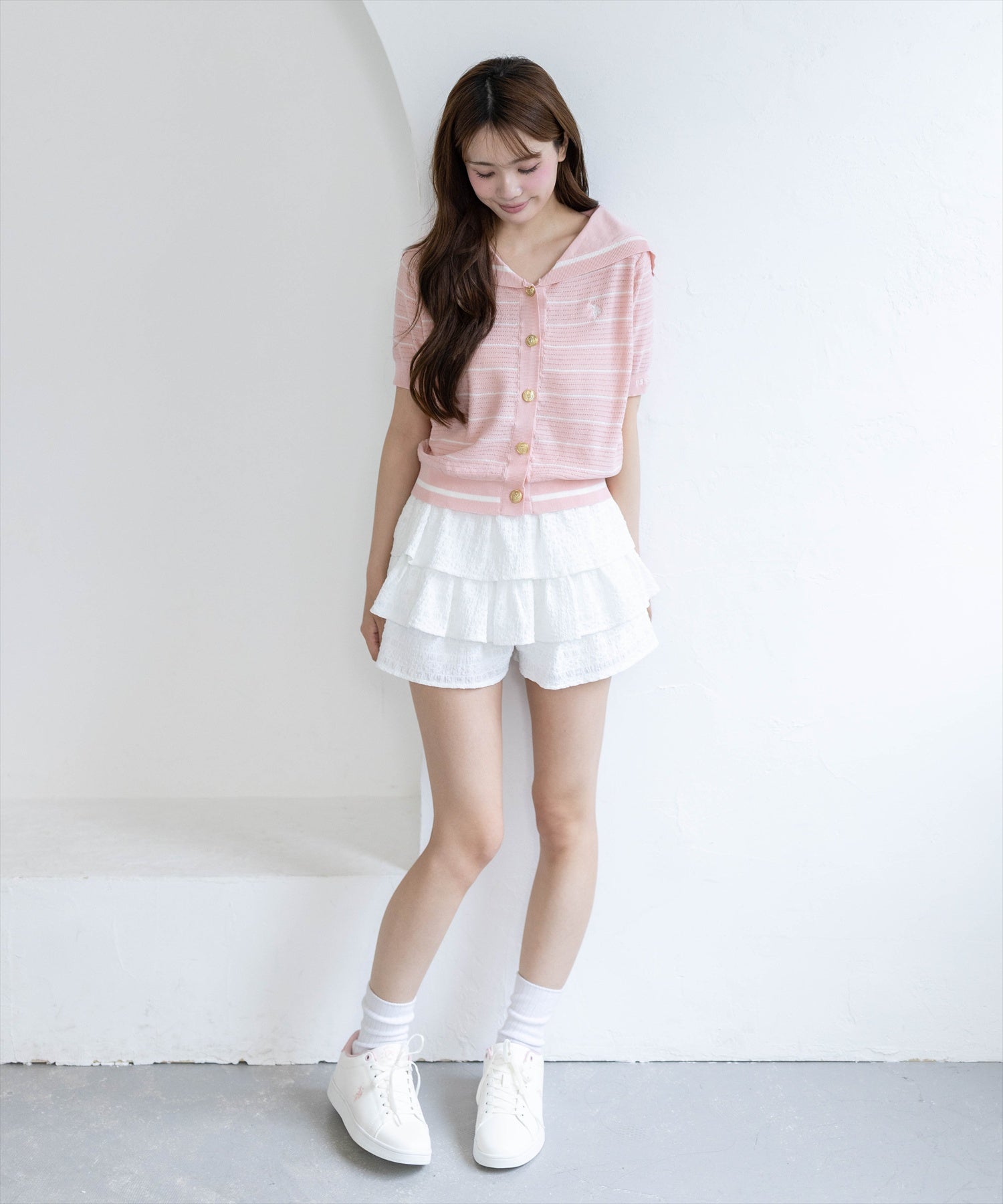 161cm/ピンク着用