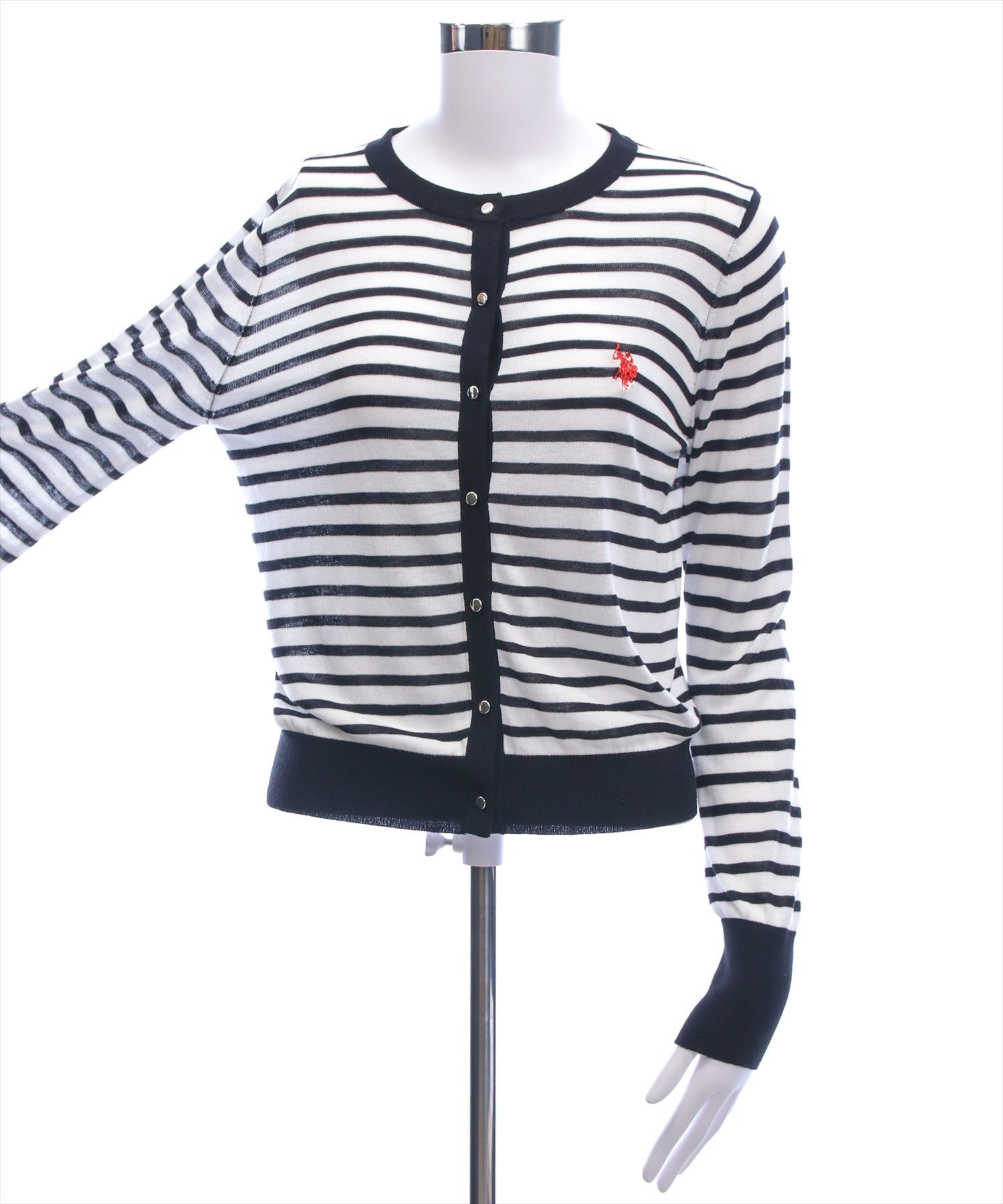pois sheer knit cardigan ポワ　シアーニットカーディガン U.S. POLO ASSN. シアーカーディガン レディース｜コンパクト丈