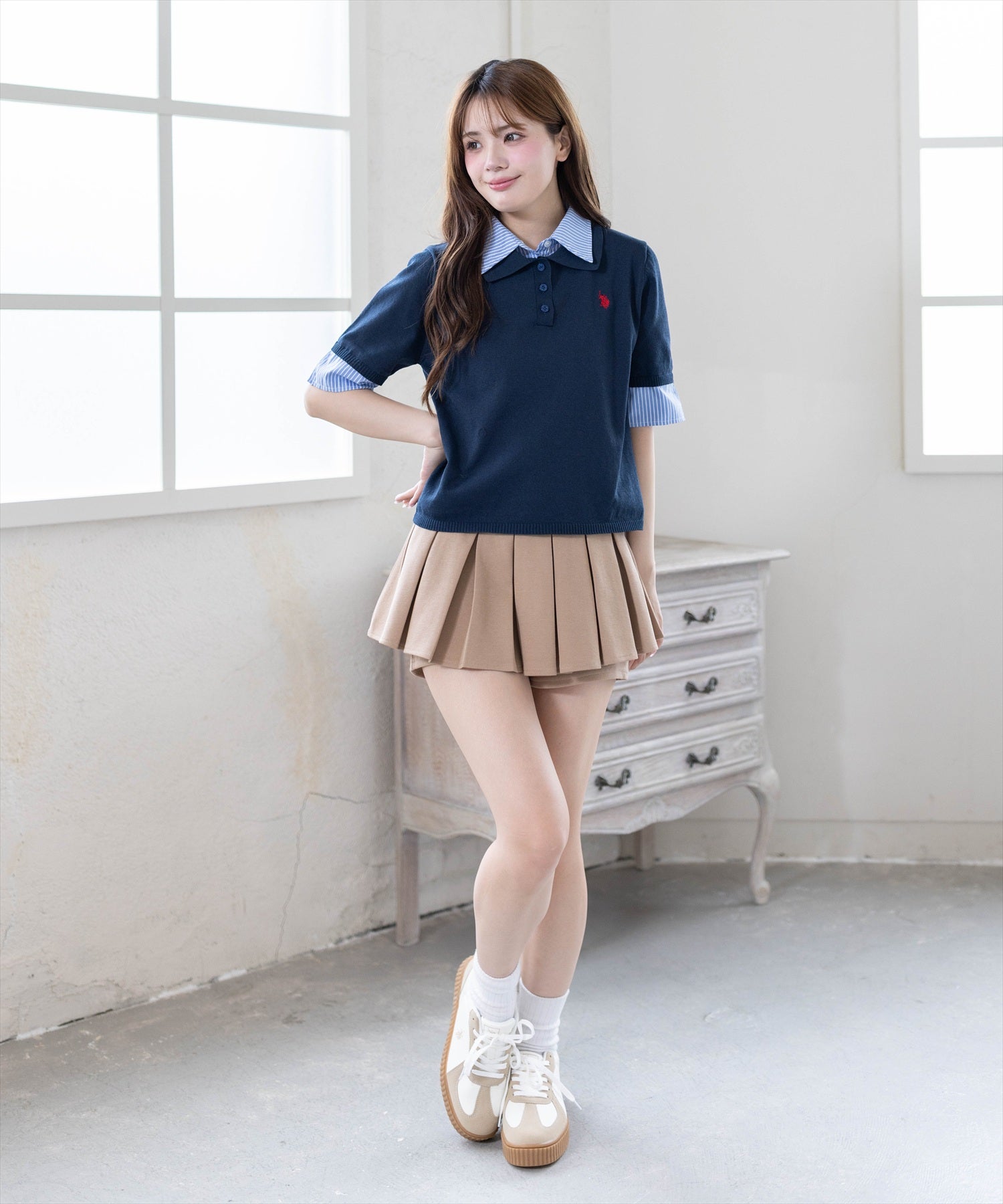 161cm/ネイビー着用
