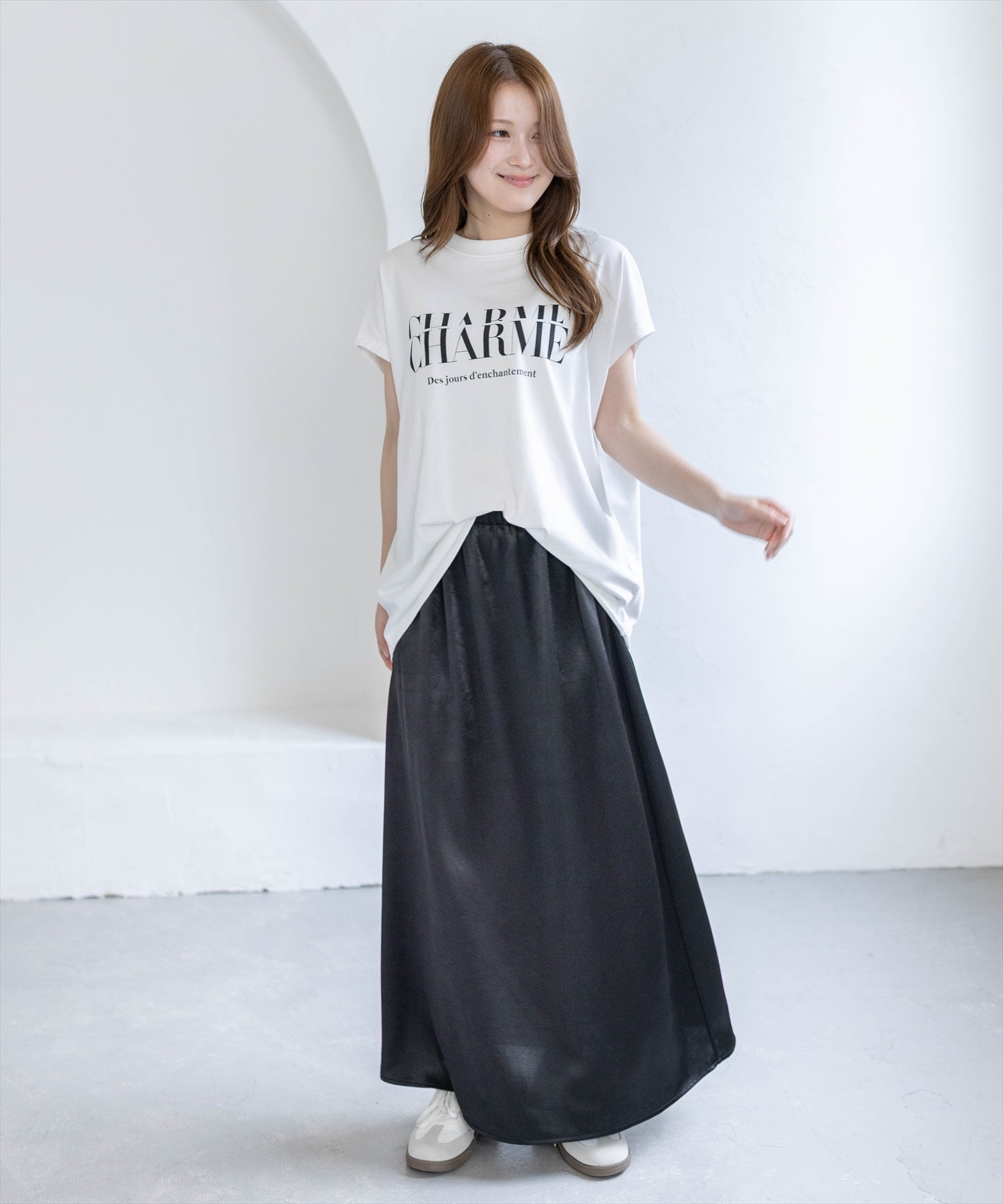 163cm/ブラック M着用