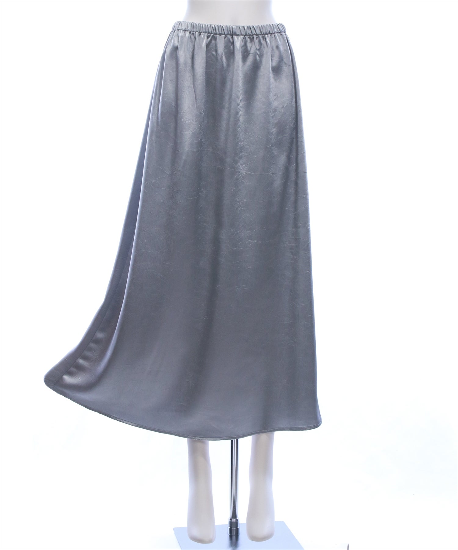 CLEAR BASIC≪WEB限定≫サテンセミフレアロングスカート[CL9902