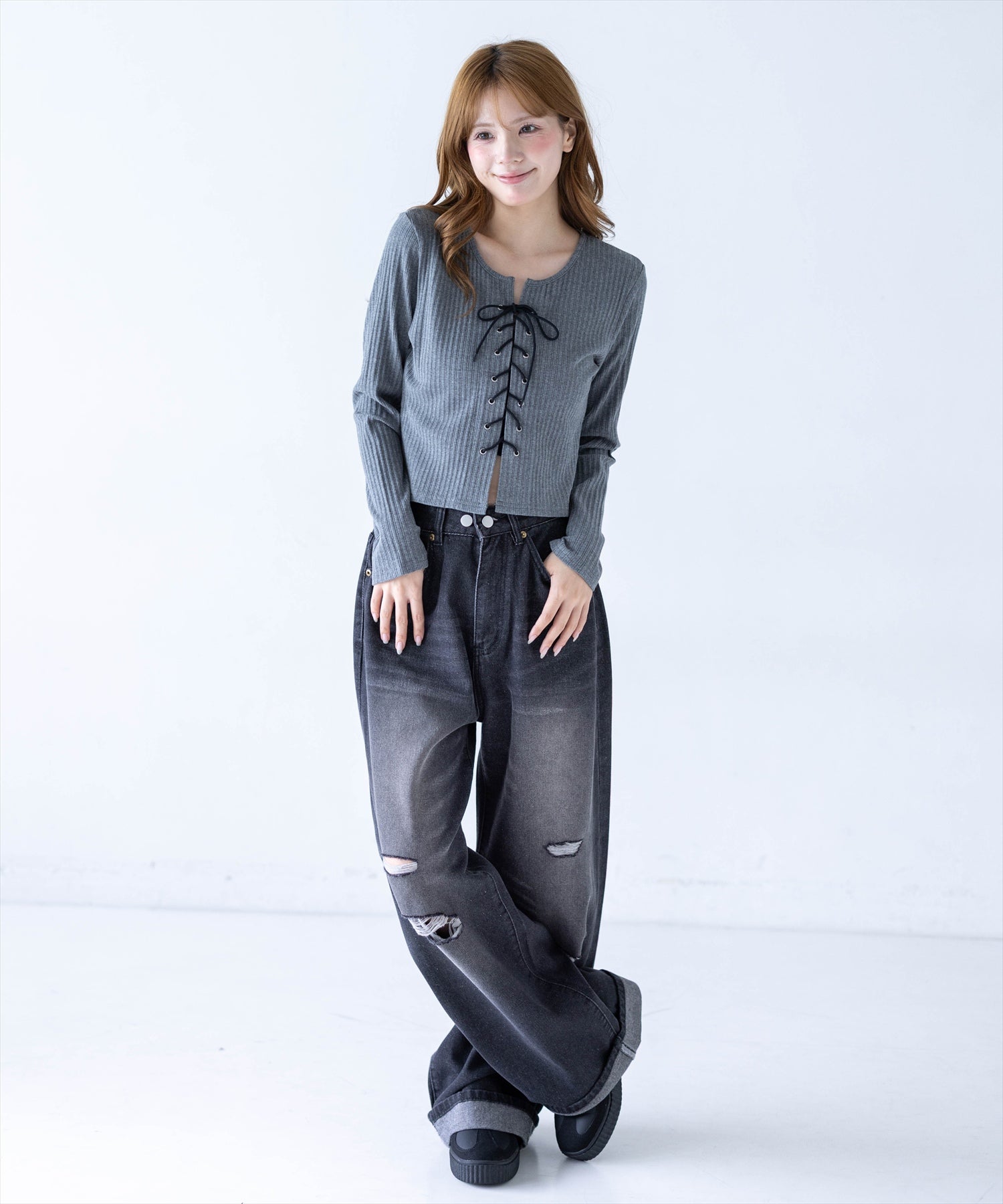 161cm/ブラック着用