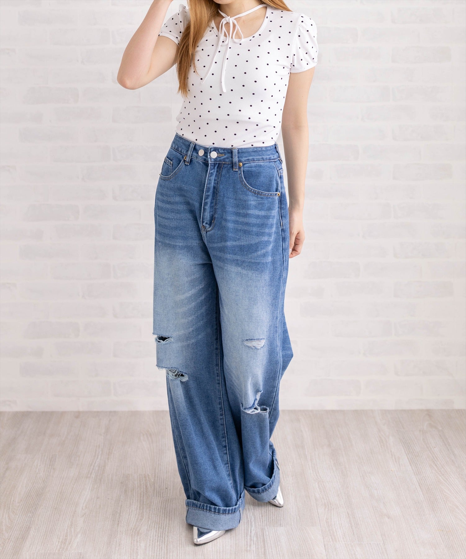 160cm/ブルー着用