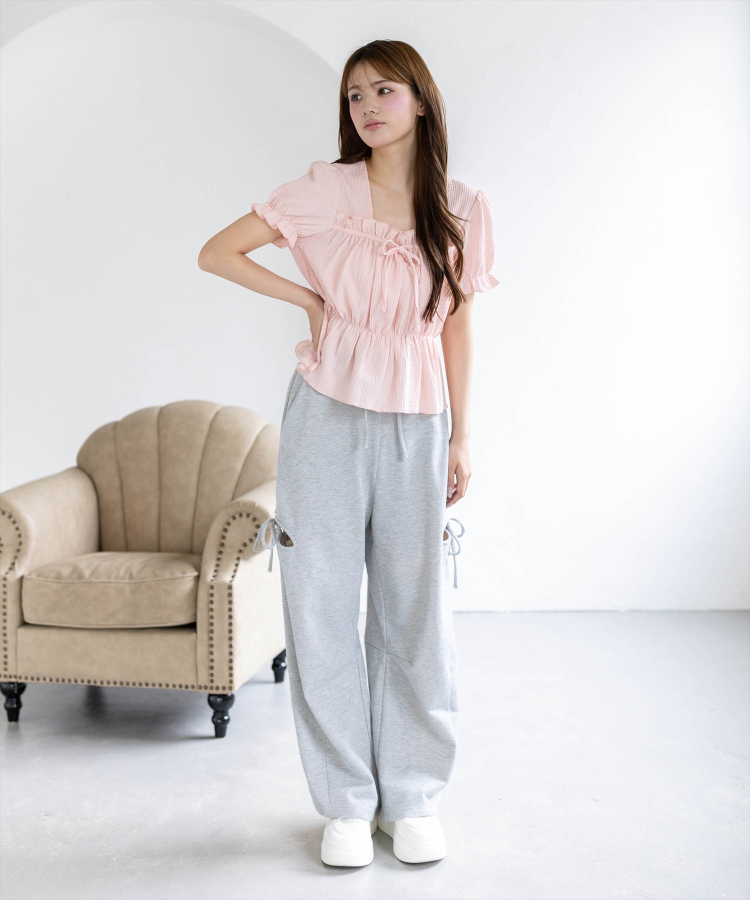 161cm/ピンク着用
