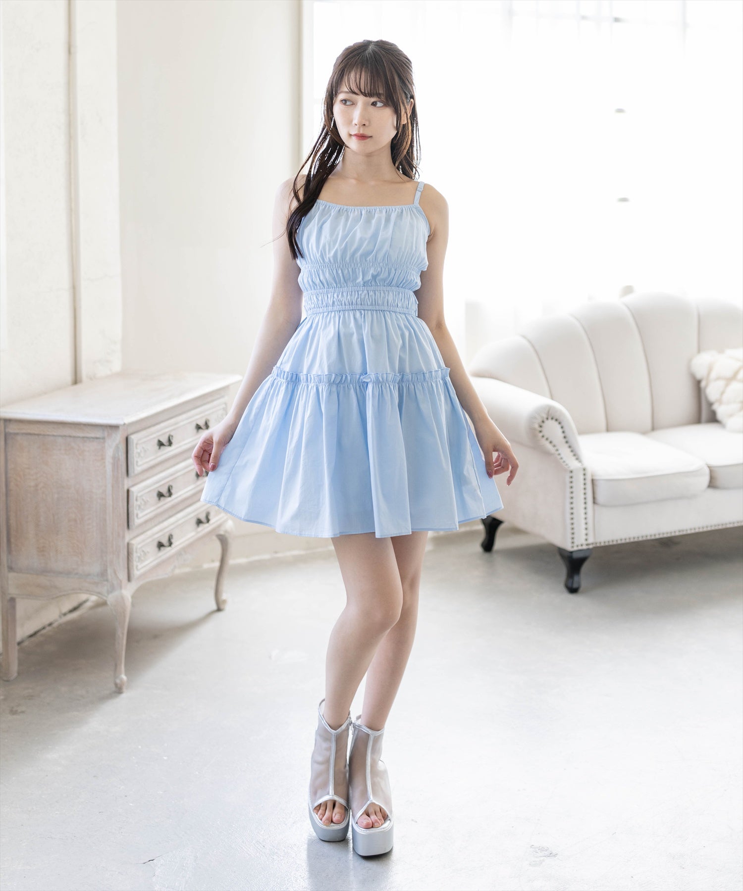 162cm/サックス着用