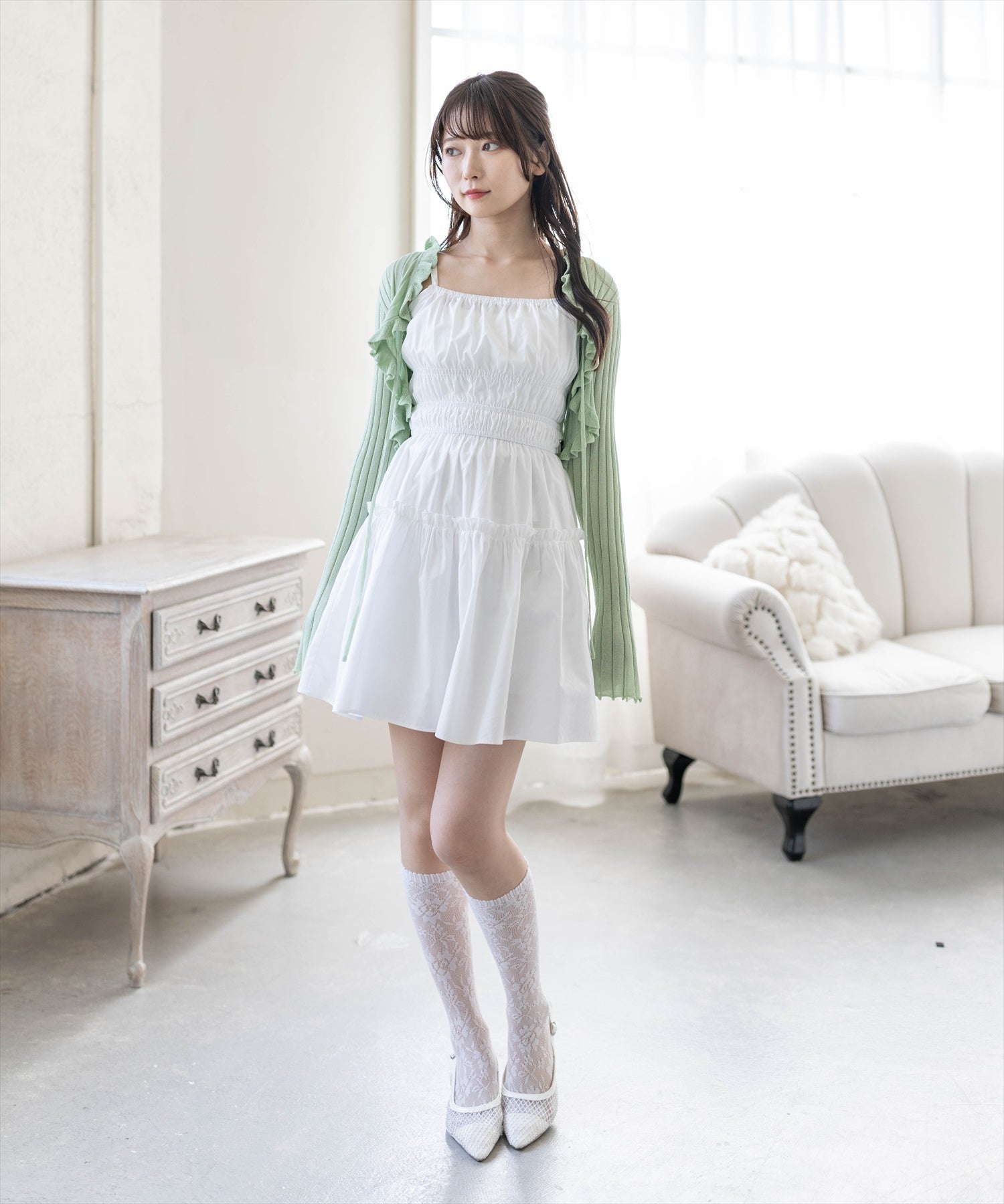 162cm/オフホワイト着用