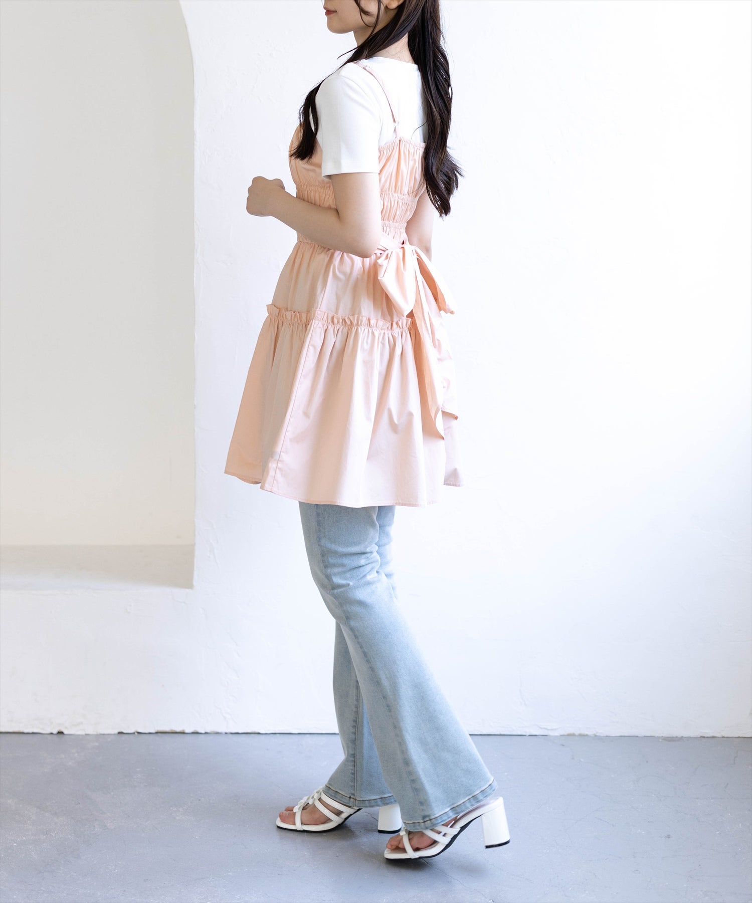 clear≪新作≫バックリボン付きミニキャミワンピース[CL9922