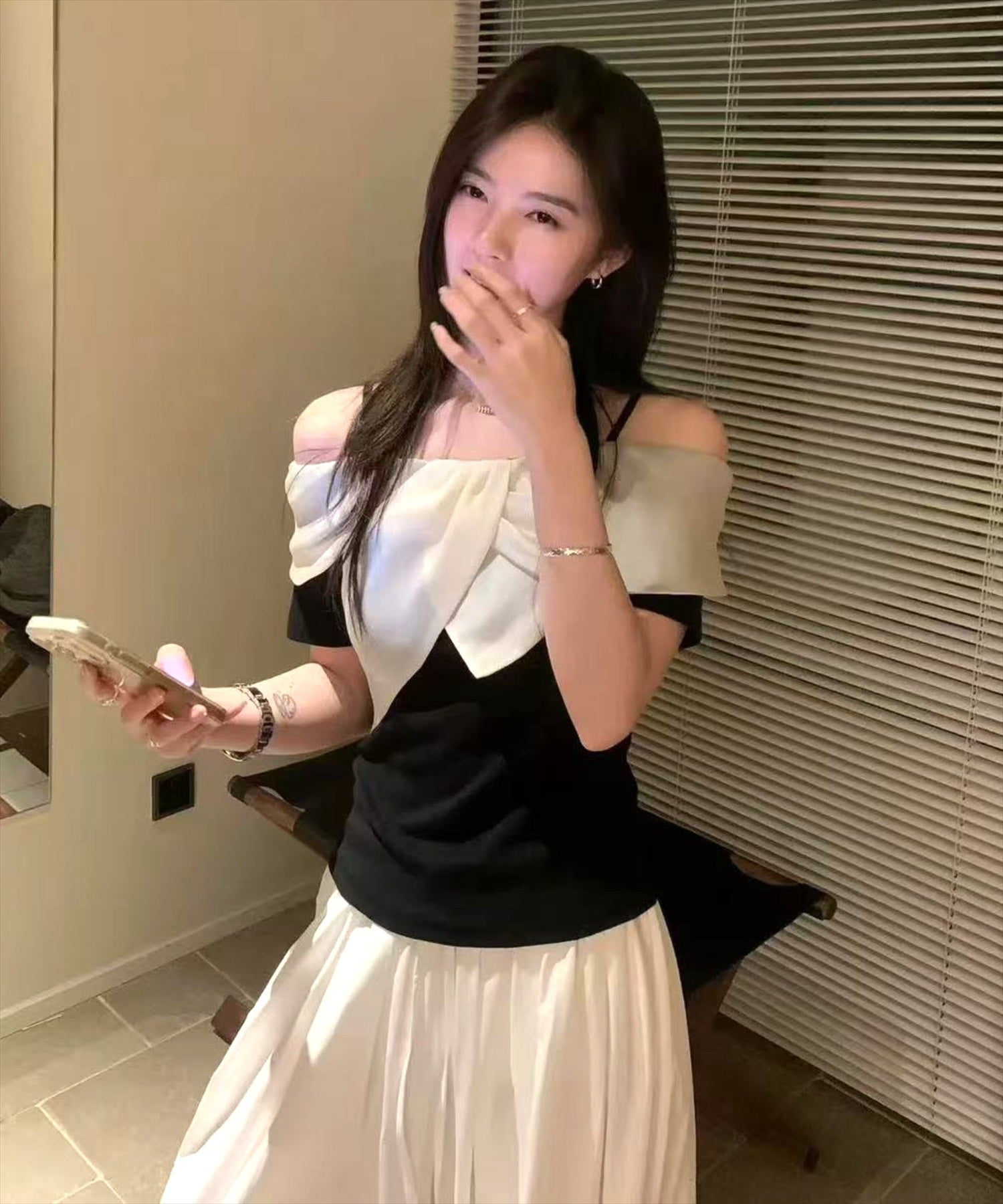 ブラック着用