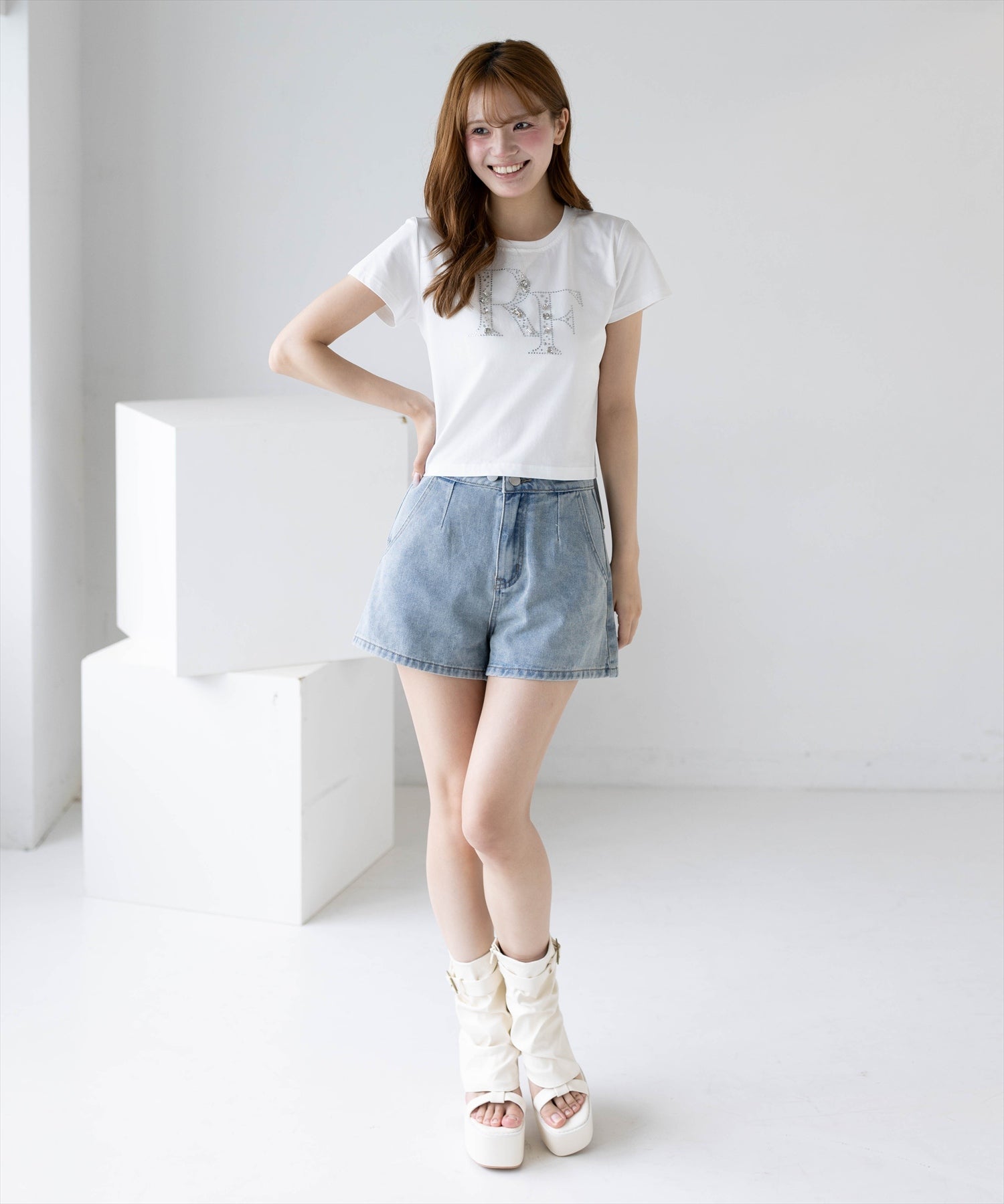 161cm/オフホワイト着用