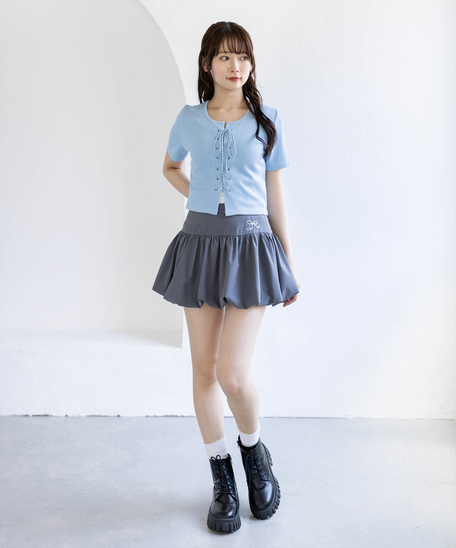 162cm/サックス着用