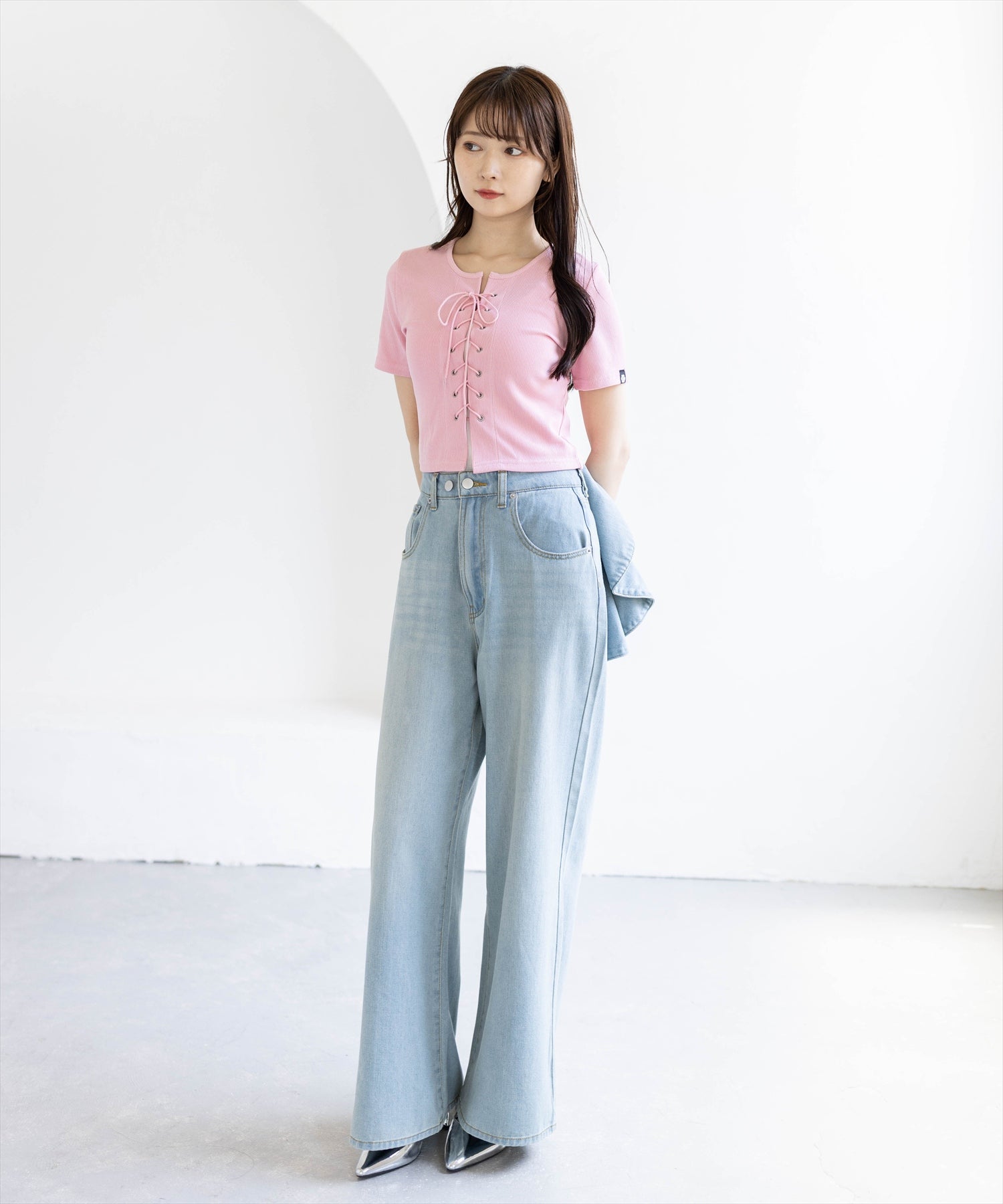 162cm/ピンク着用