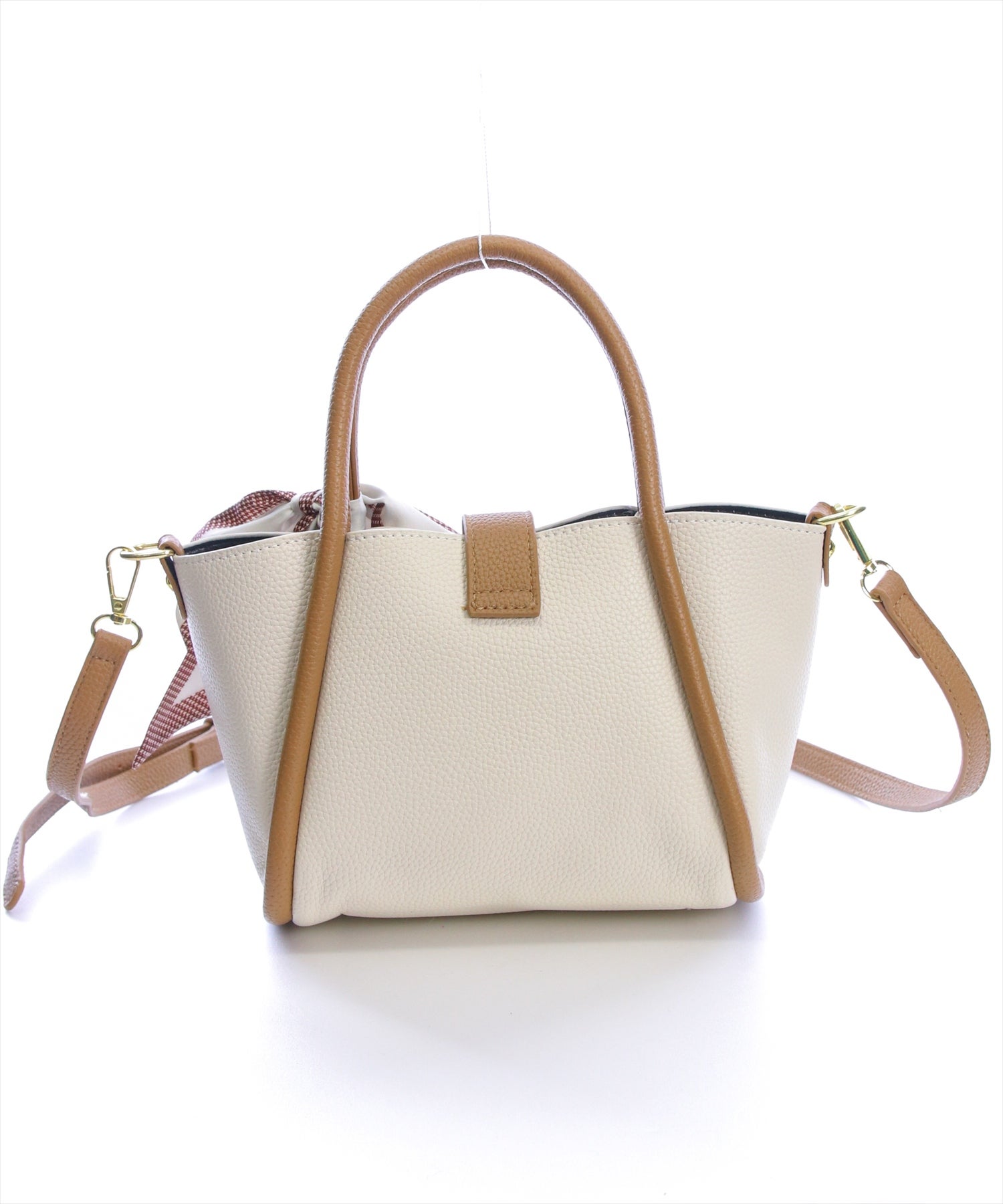 CLEAR BASIC≪新作≫フェイクレザーポーチ付きバイカラーバッグ[ZA0079