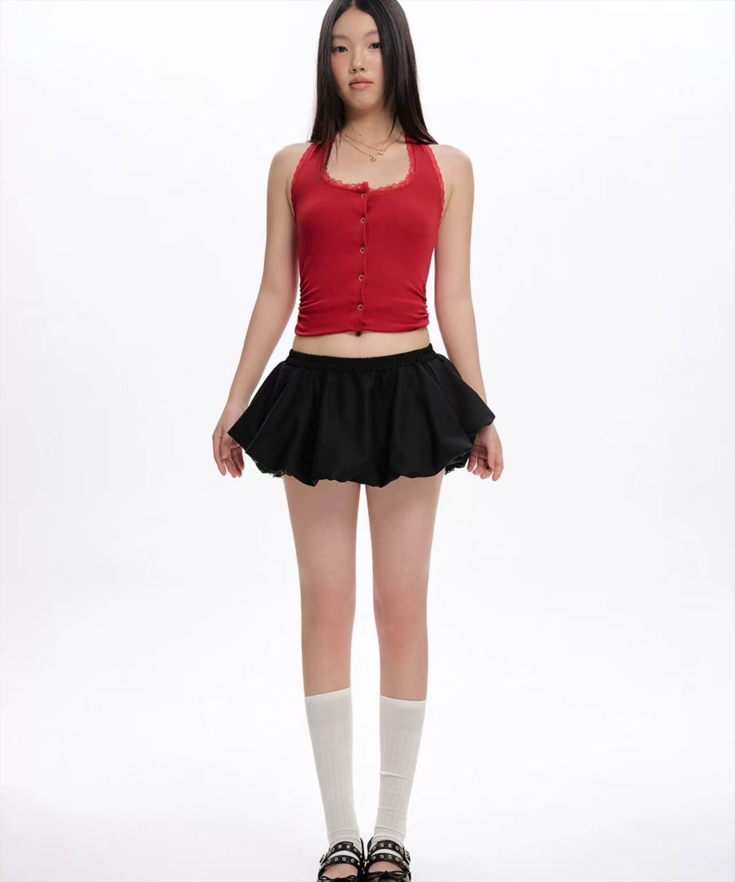 STAY MOTION≪WEB限定/新作≫パンプキンレースパンツスカート[ST1180