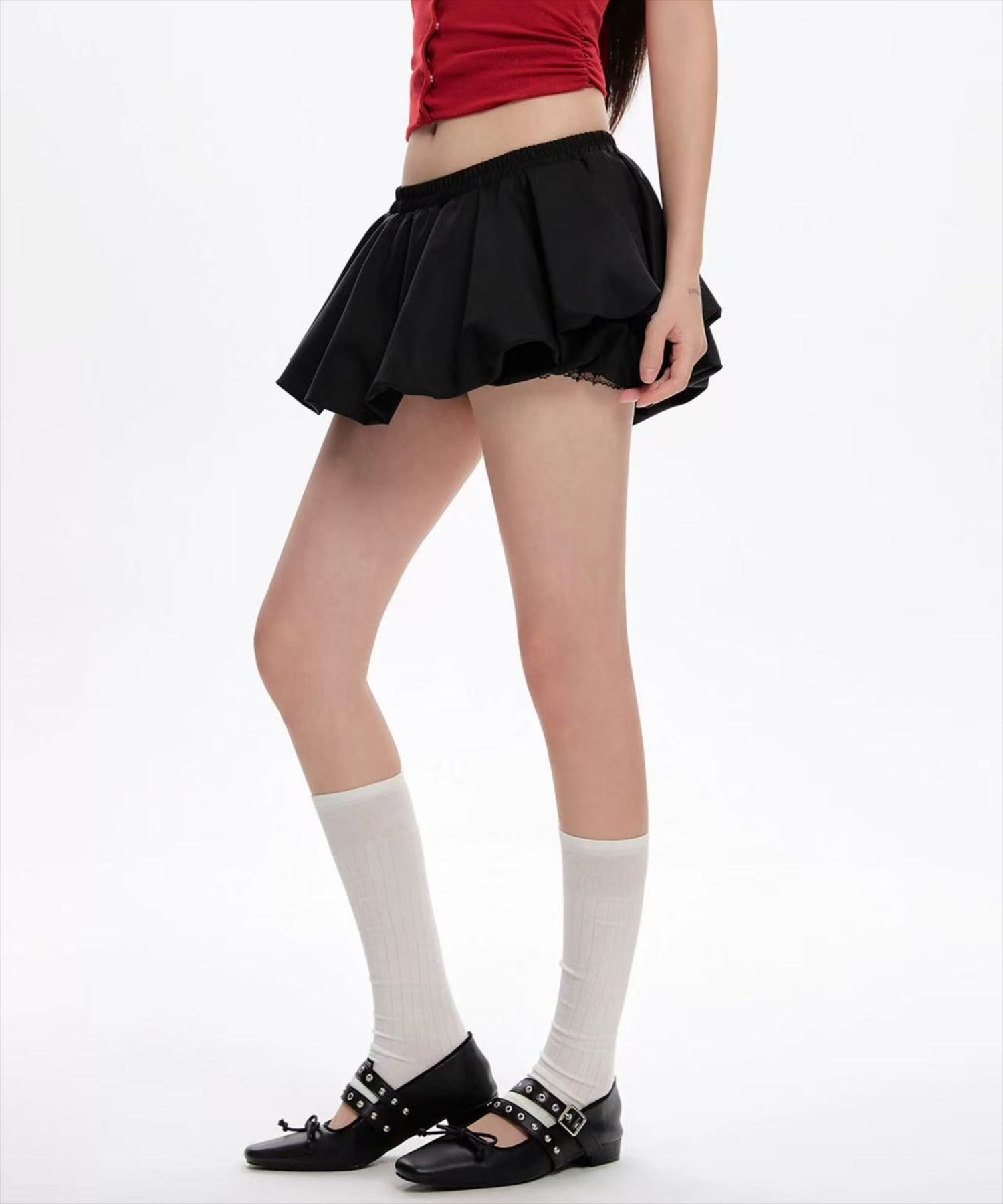 STAY MOTION≪WEB限定≫パンプキンレースパンツスカート[ST1180