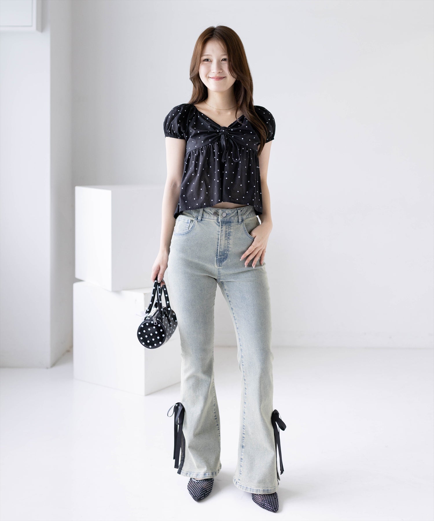 163cm/ブラック着用