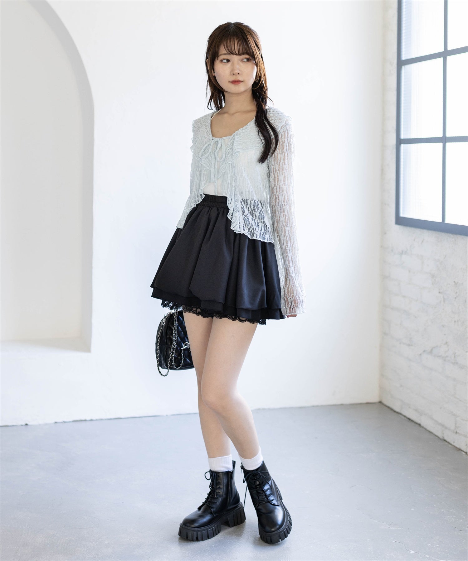 clear≪新作≫バルーン裾レースミニスカート[CL9977] | レディース