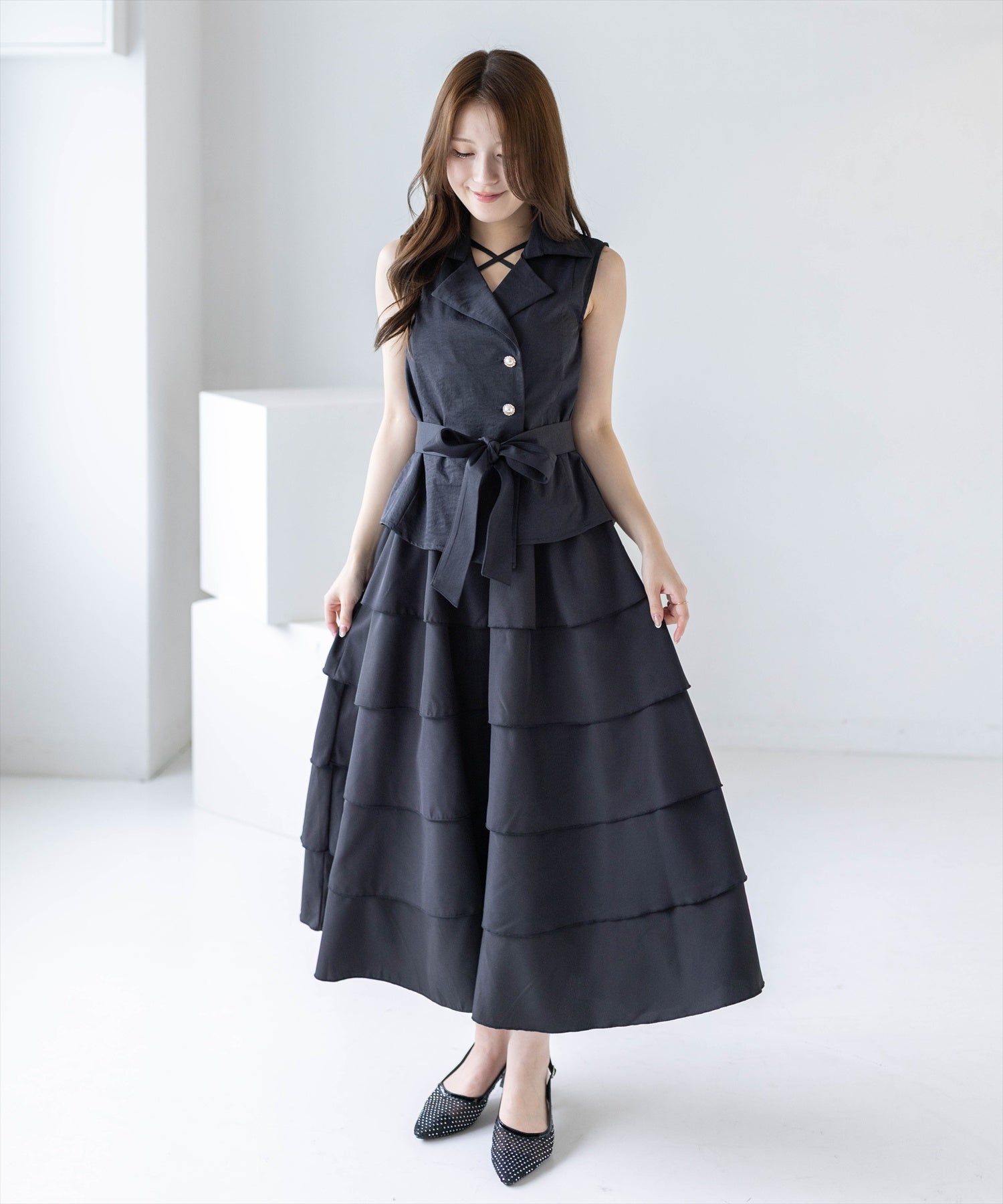 163cm/ブラック着用
