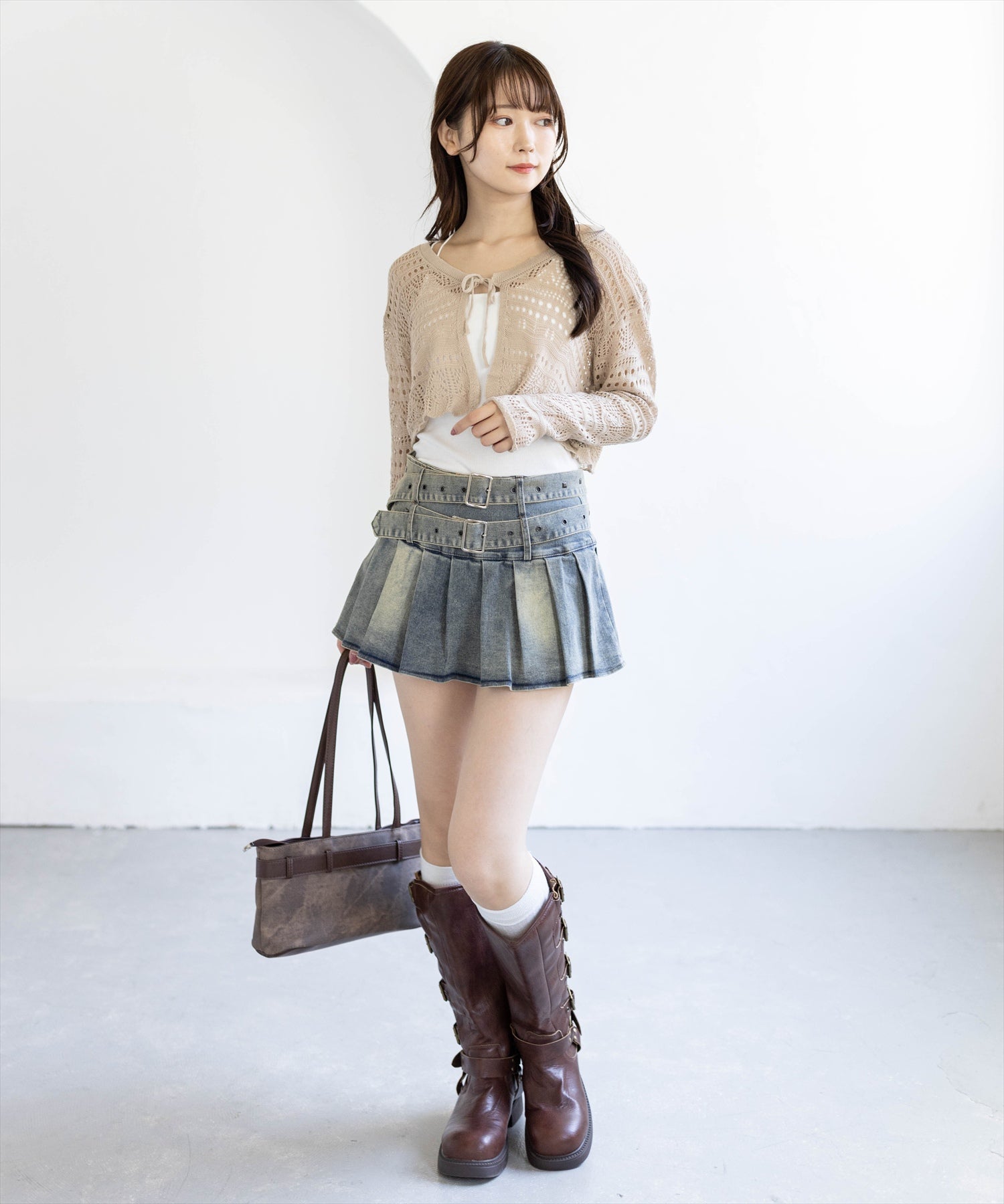 162cm/ライトブルー着用