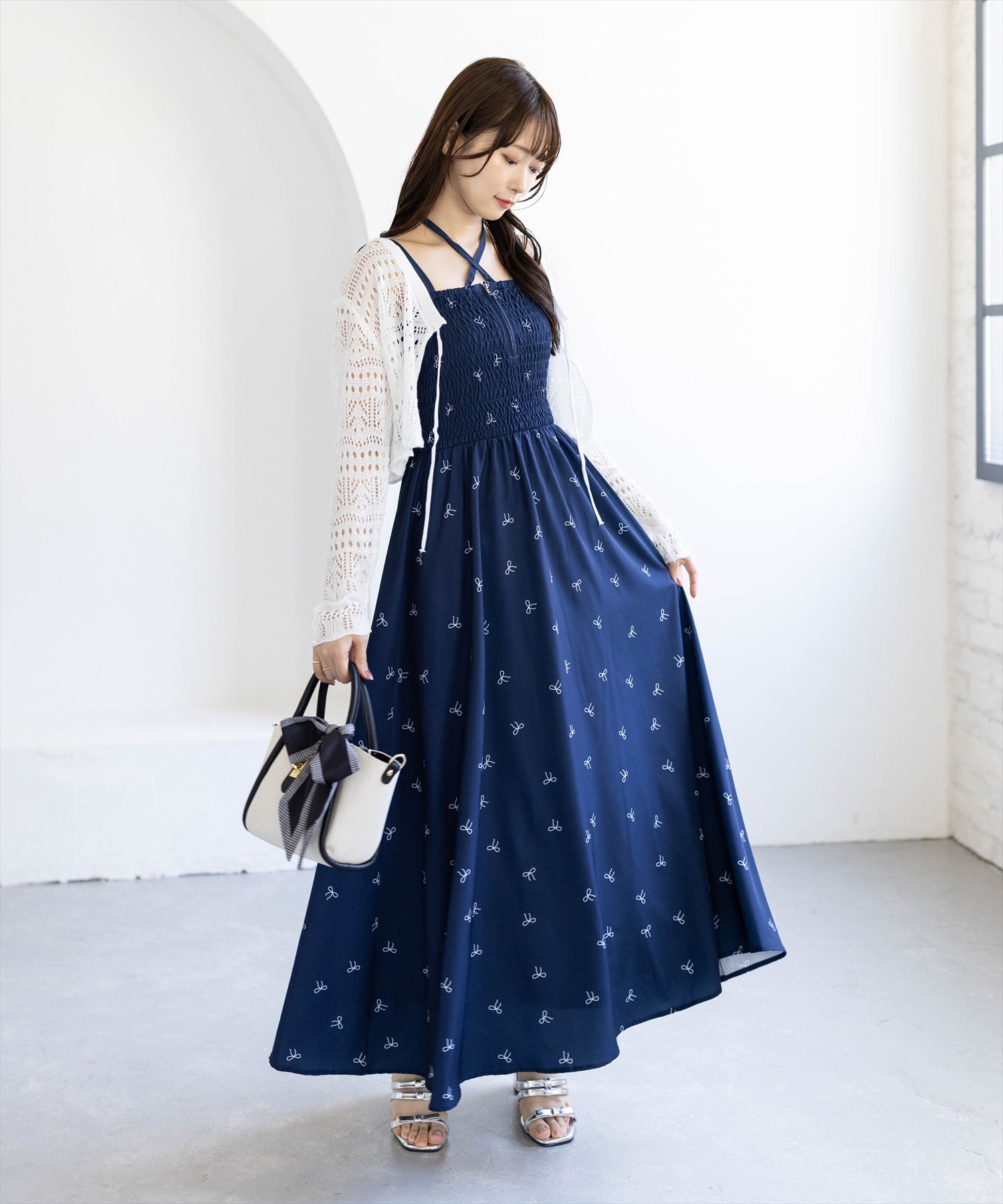 clear≪新作≫リボン柄シャーリングワンピース[CL9968] | レディース