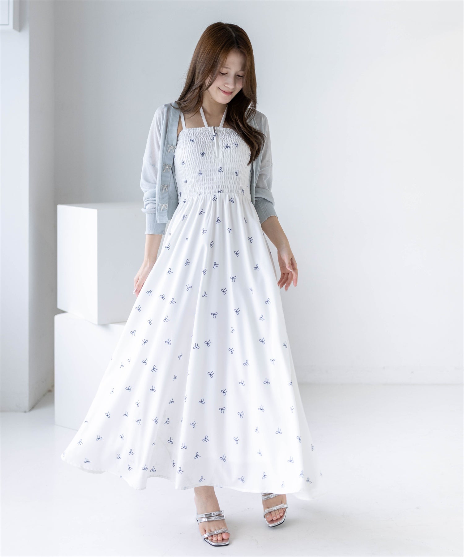 clear≪新作≫リボン柄シャーリングワンピース[CL9968] | レディース