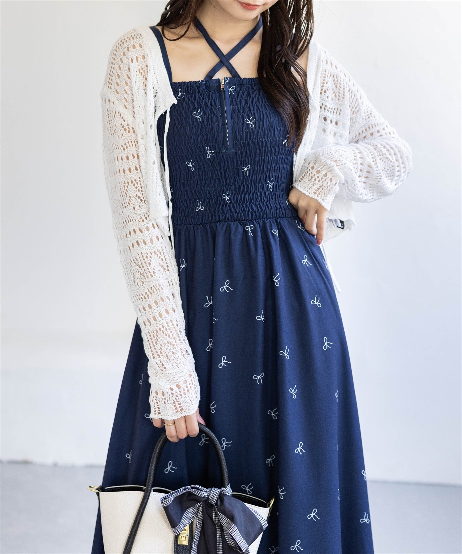 clear≪新作≫リボン柄シャーリングワンピース[CL9968] | レディース