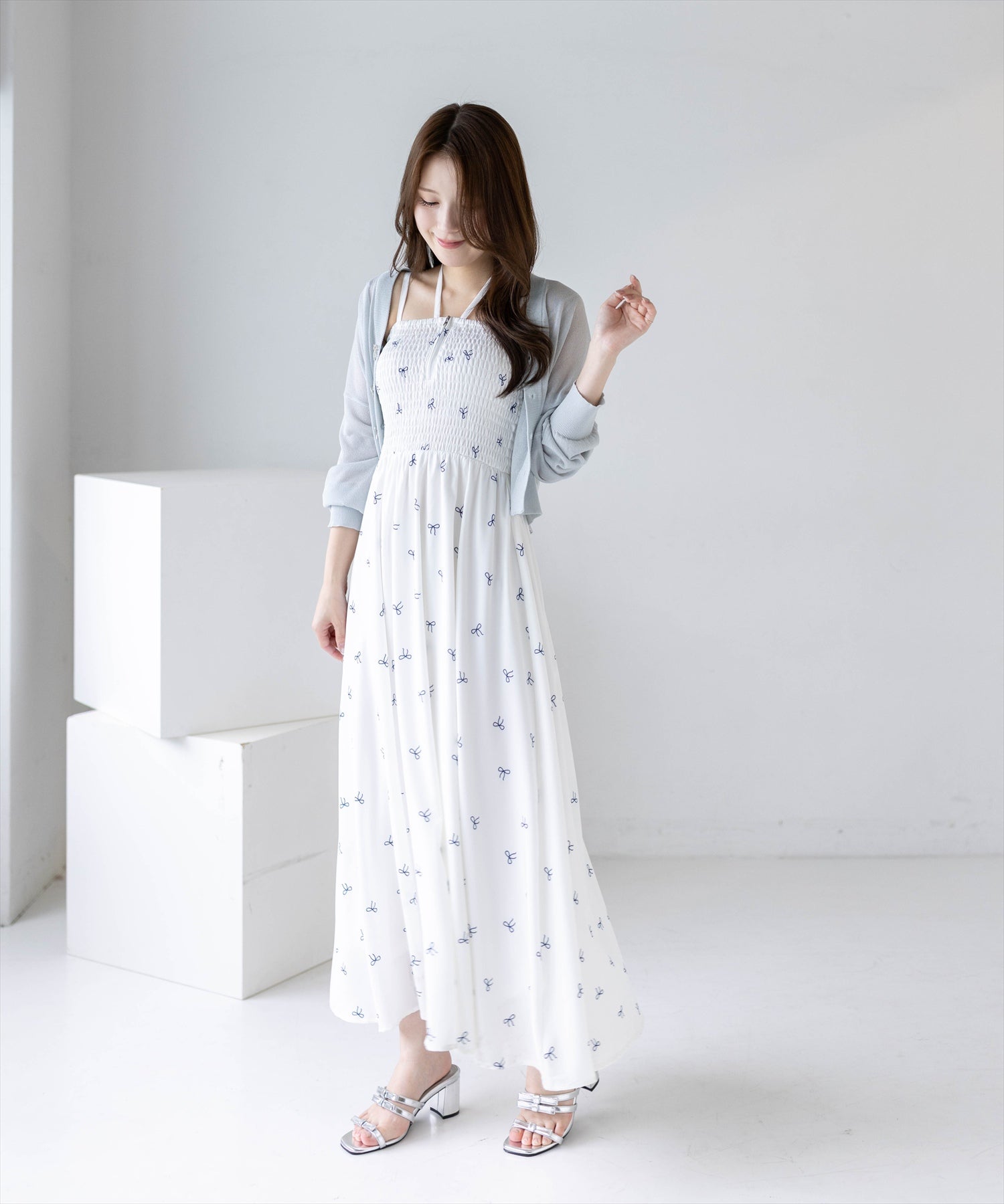 163cm/オフホワイト F着用