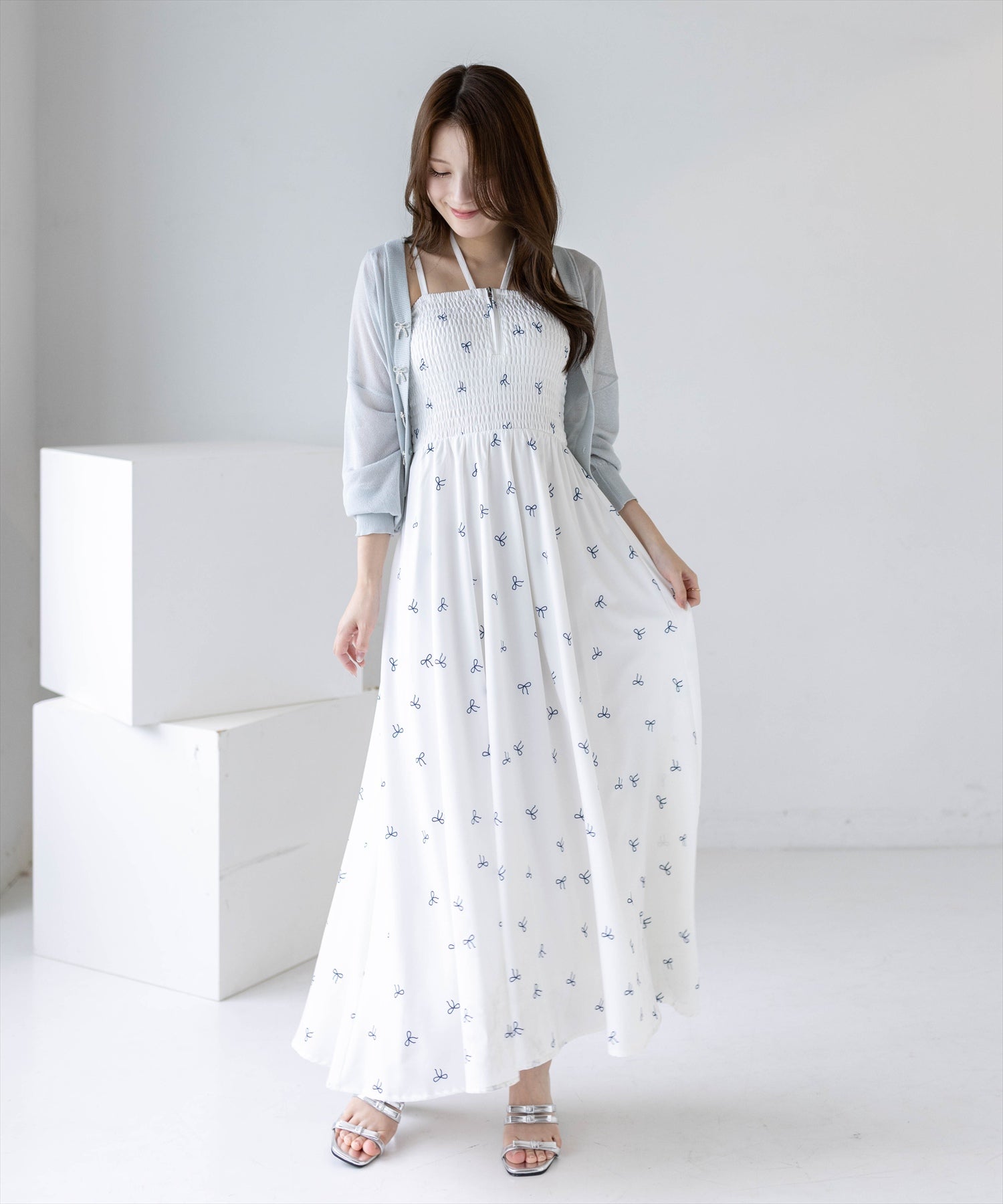 clear≪新作≫リボン柄シャーリングワンピース[CL9968] | レディース