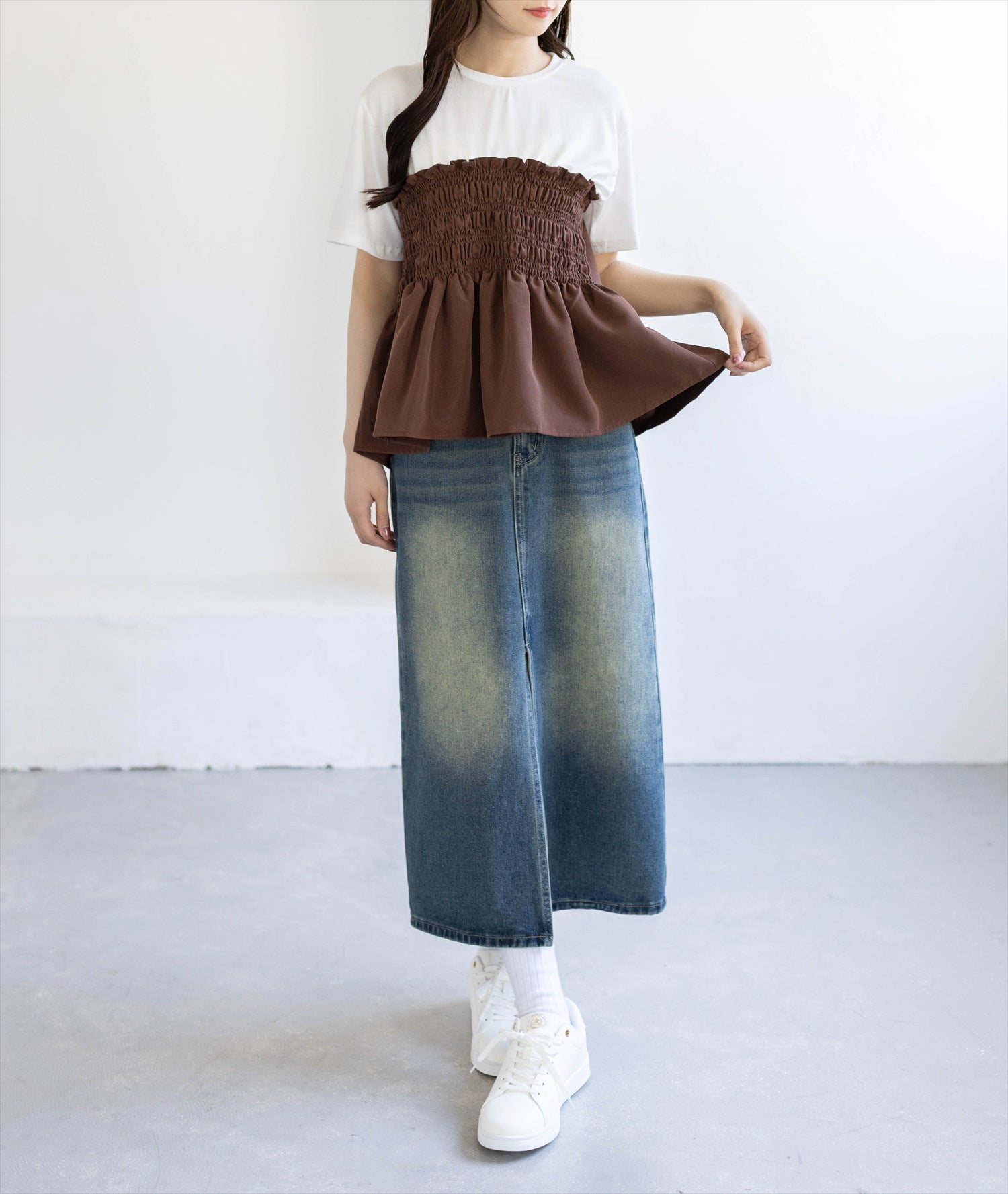 162cm/ブラウン着用