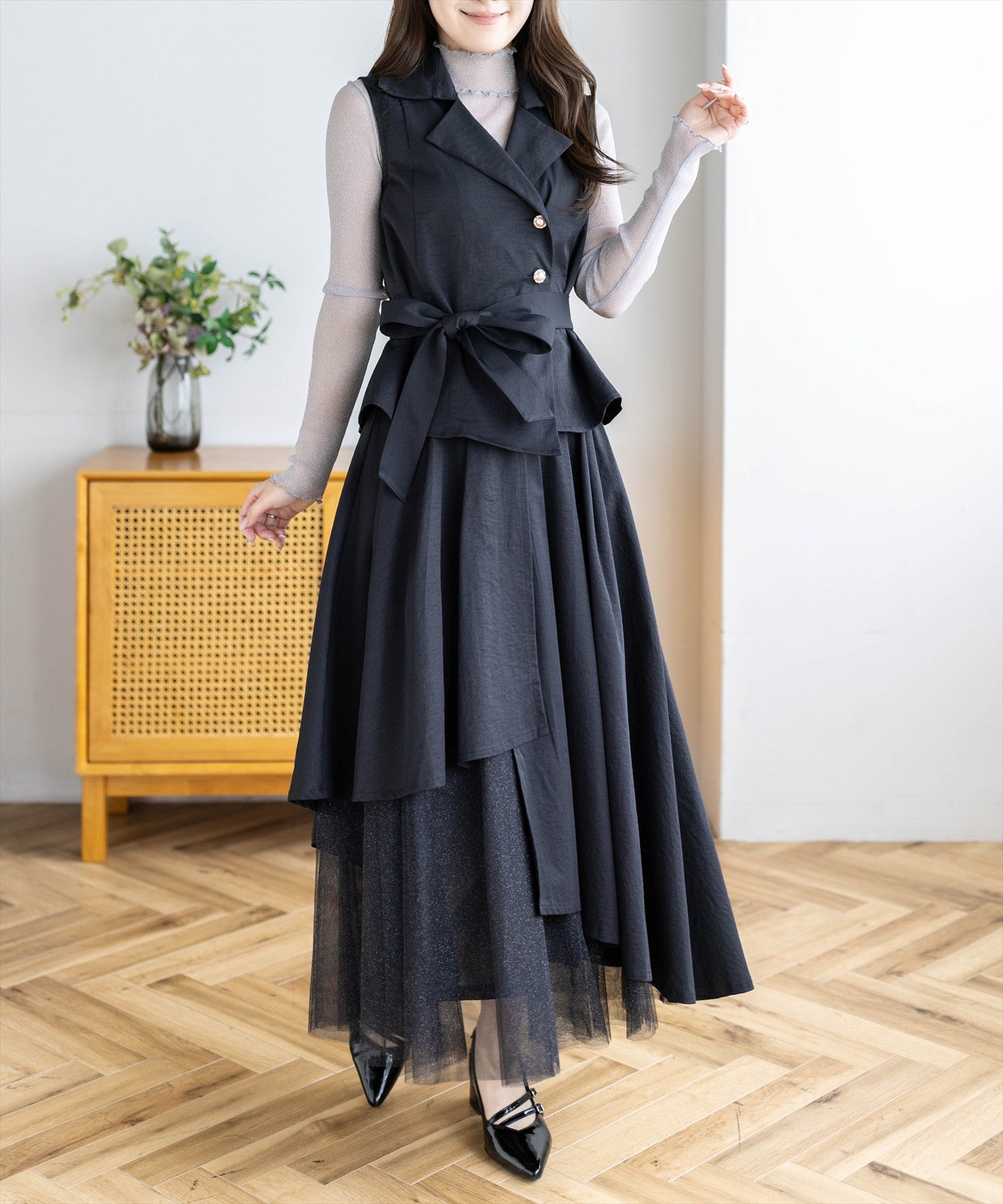 163cm/ブラック F着用