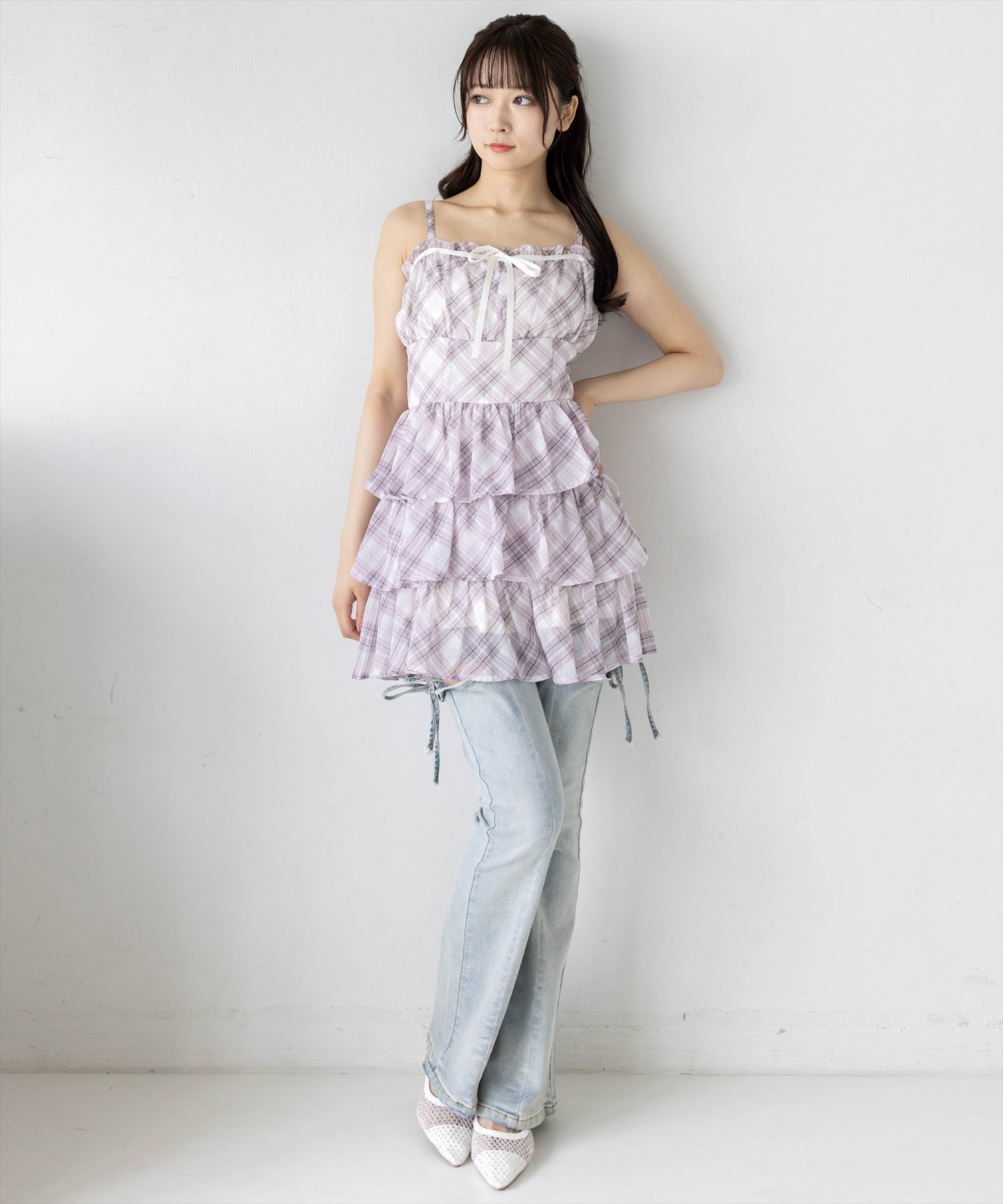 162cm/ベージュ着用