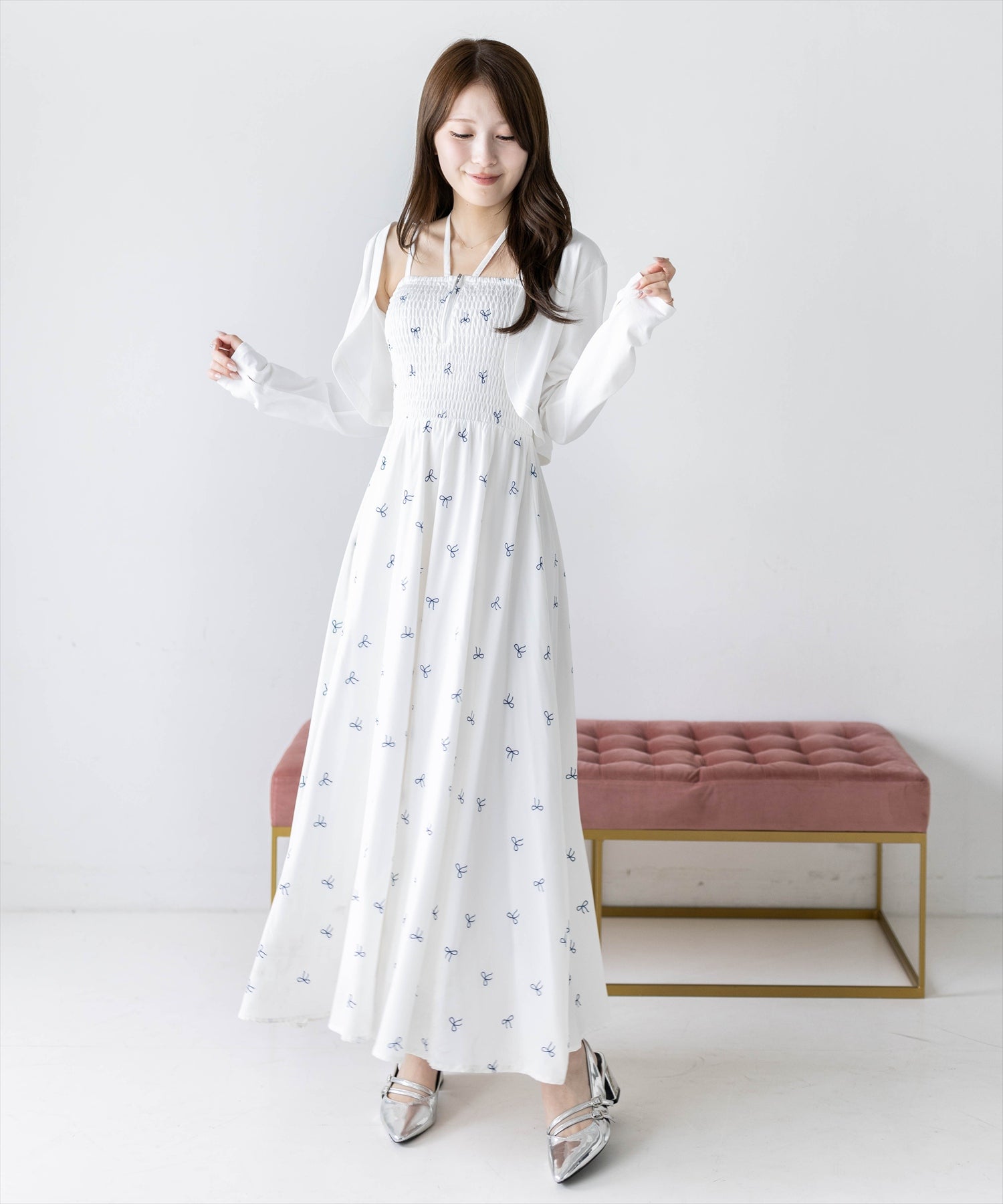 163cm/オフホワイト着用