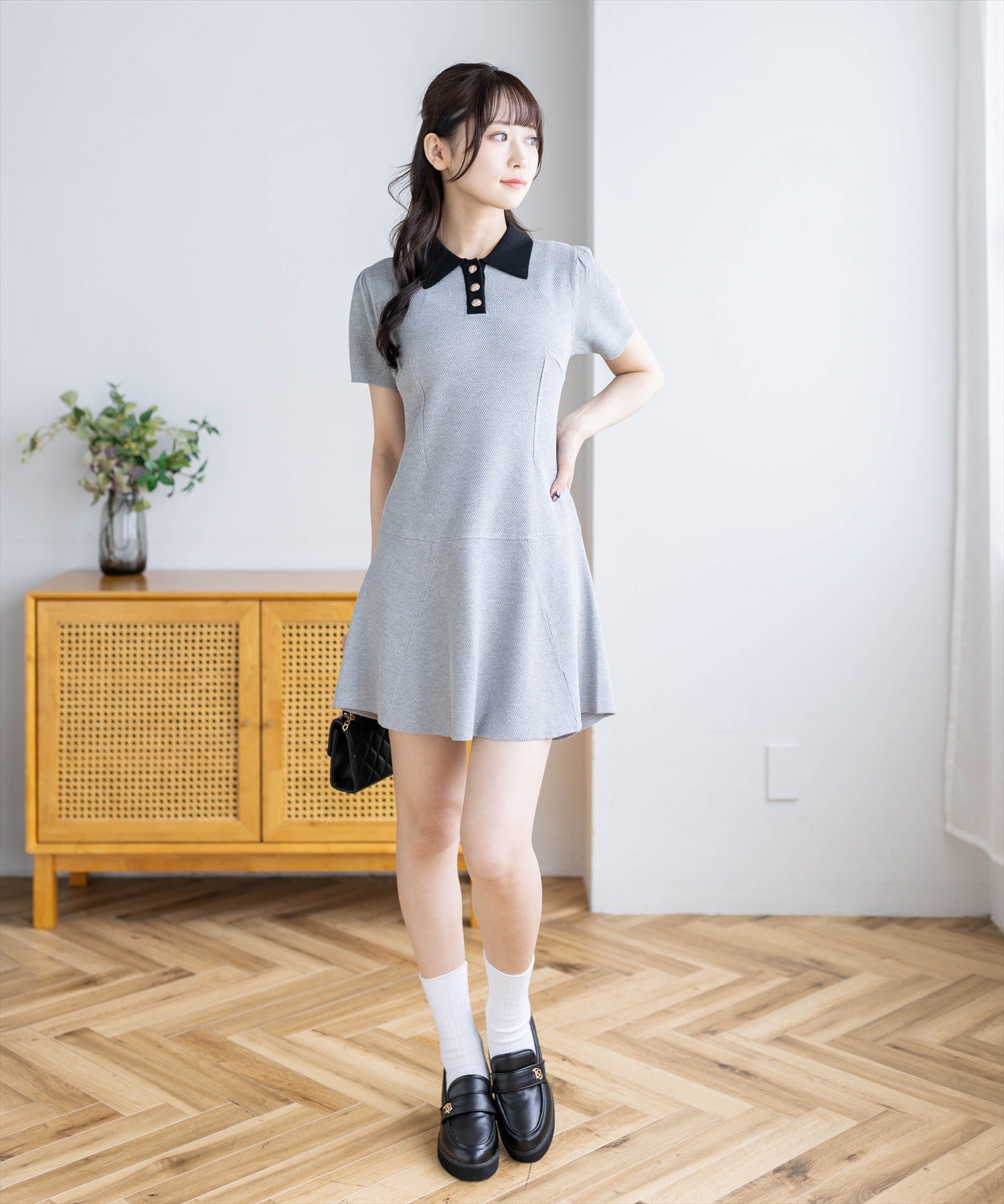 162cm/グレー着用