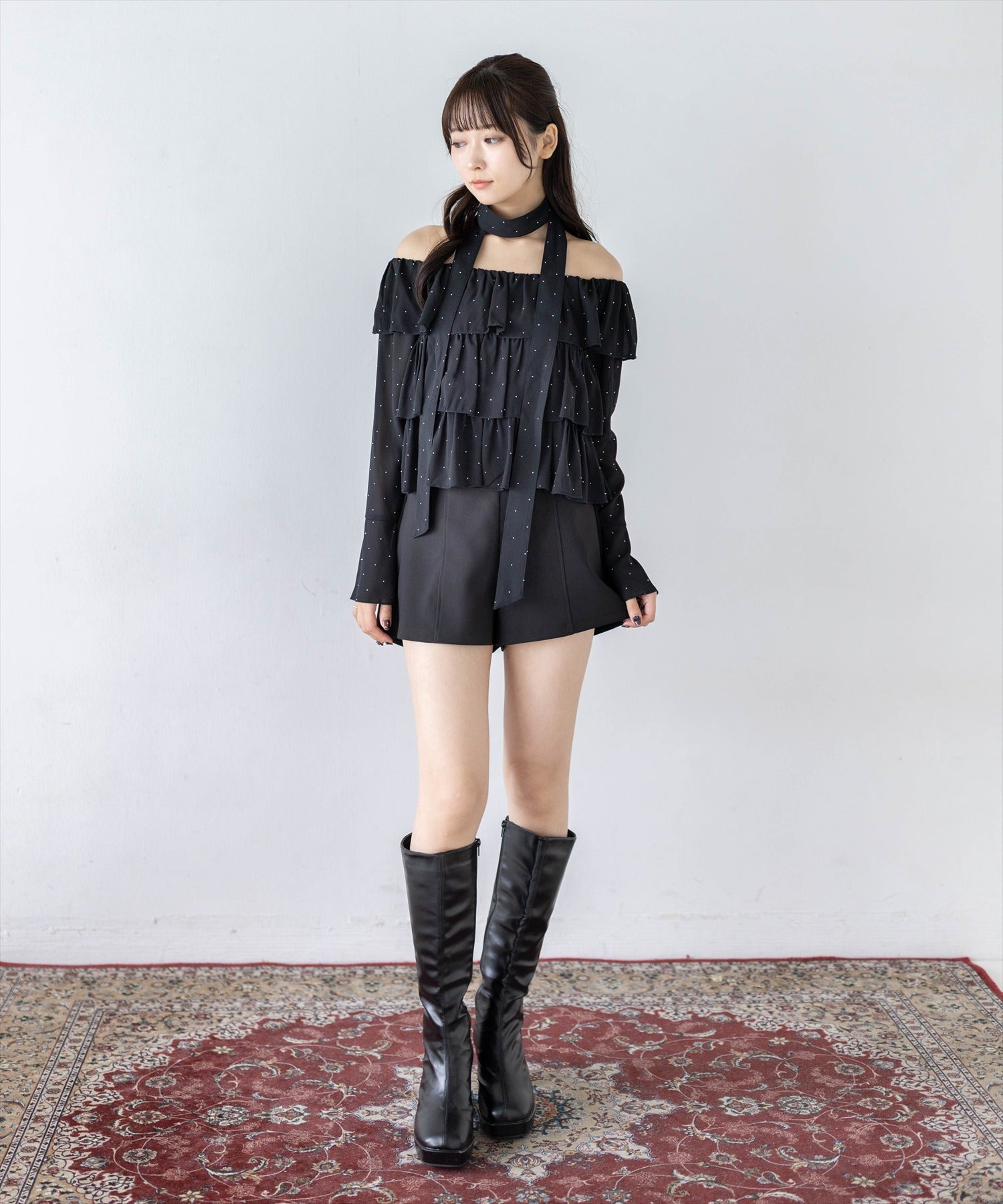 162cm/ブラック着用