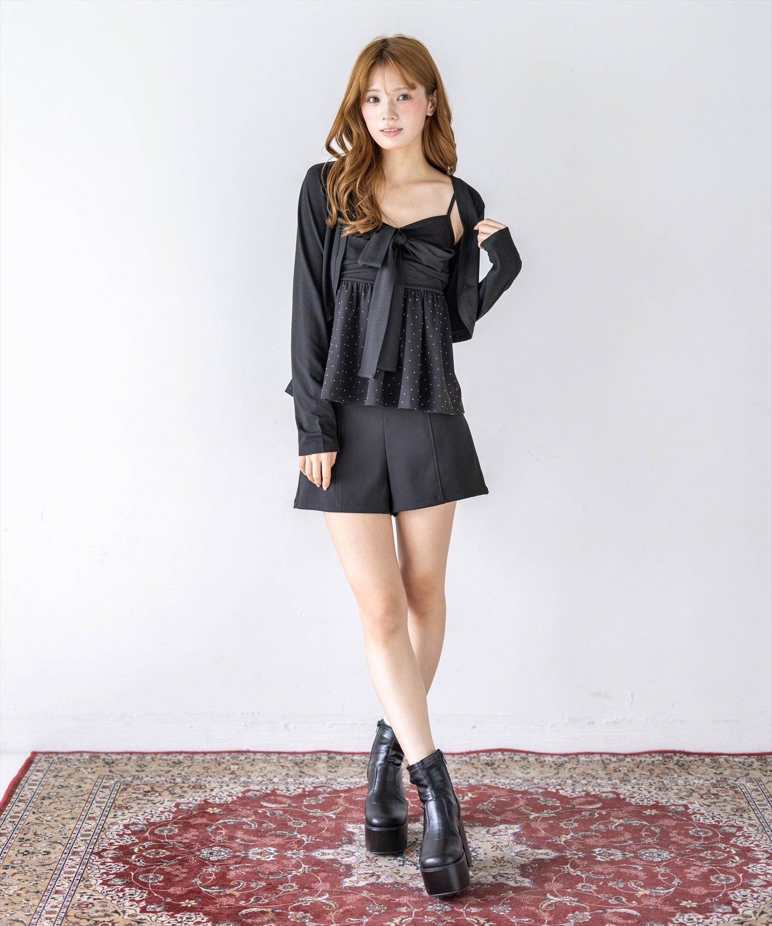 161cm/ブラック着用
