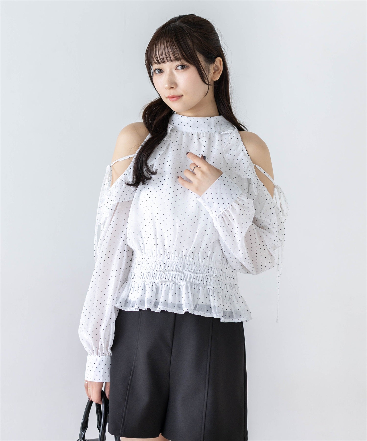 clear≪新作≫ドット柄長袖アメスリブラウス[CL9998] | レディース