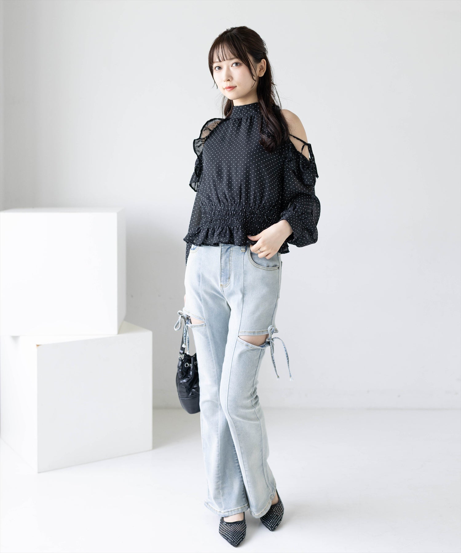 162cm/ブラック着用